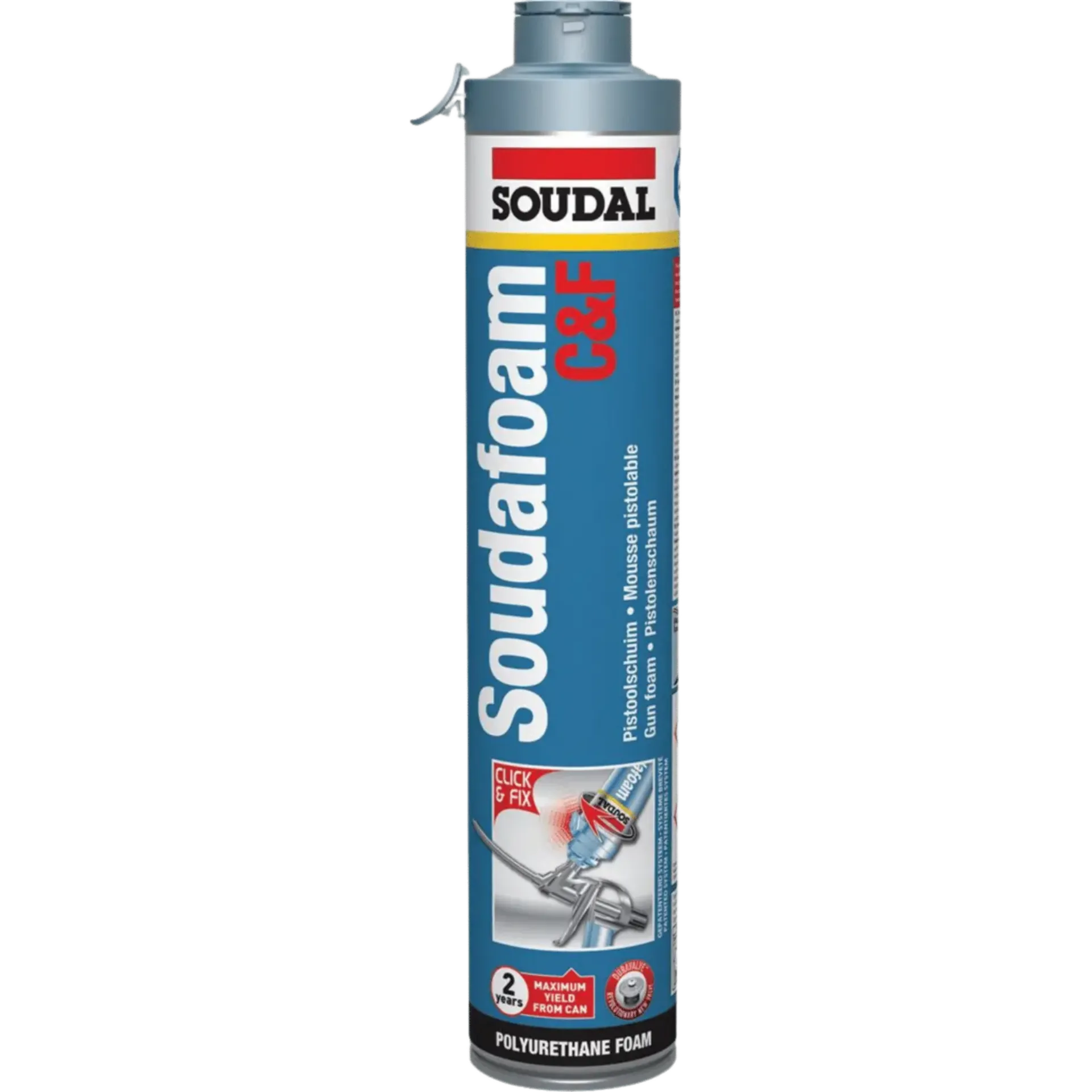 PU Pistoolschuim - 750ml Soudafoam Click & Fix