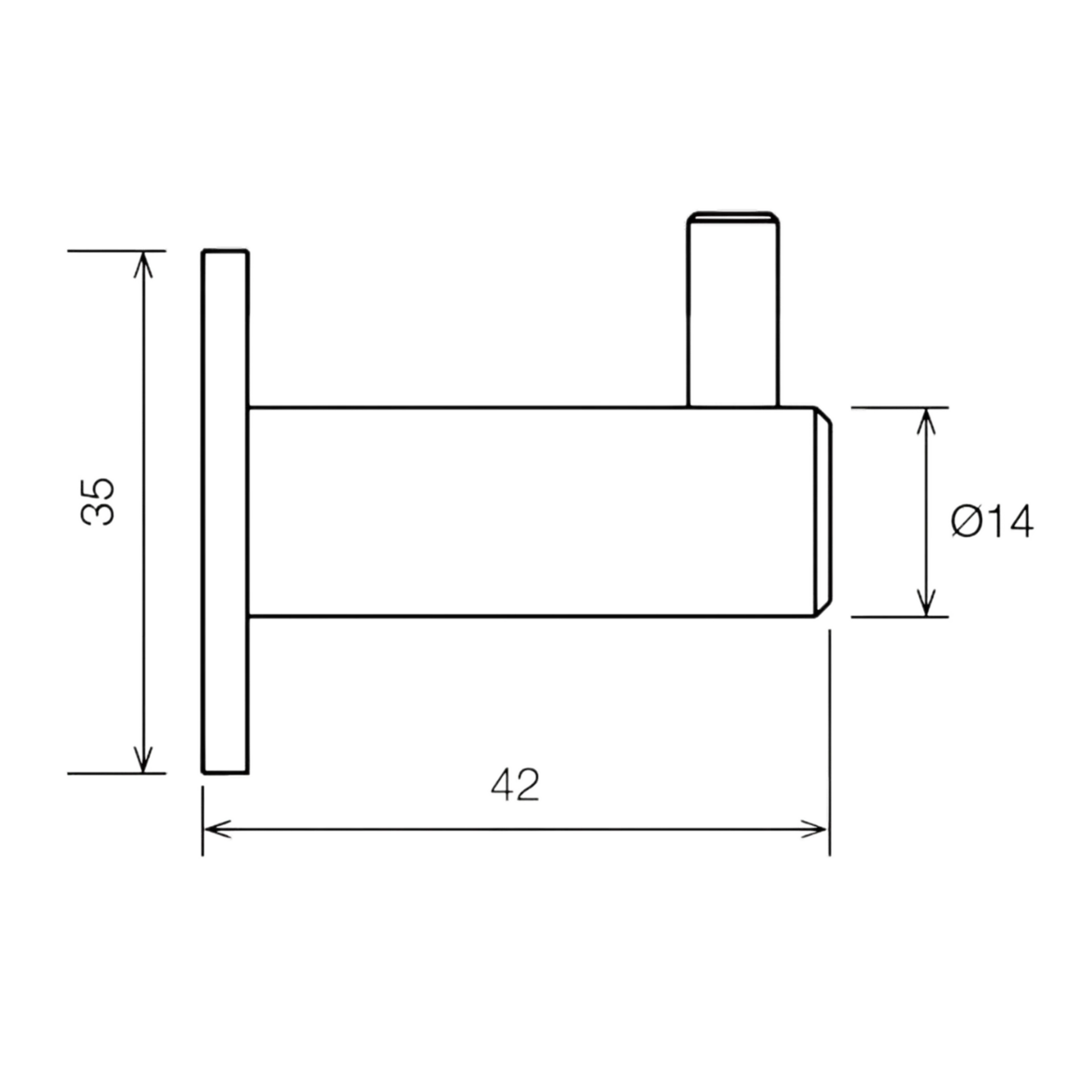 Kapstok 4/35mm - inox Kapstok 4/35mm - inox