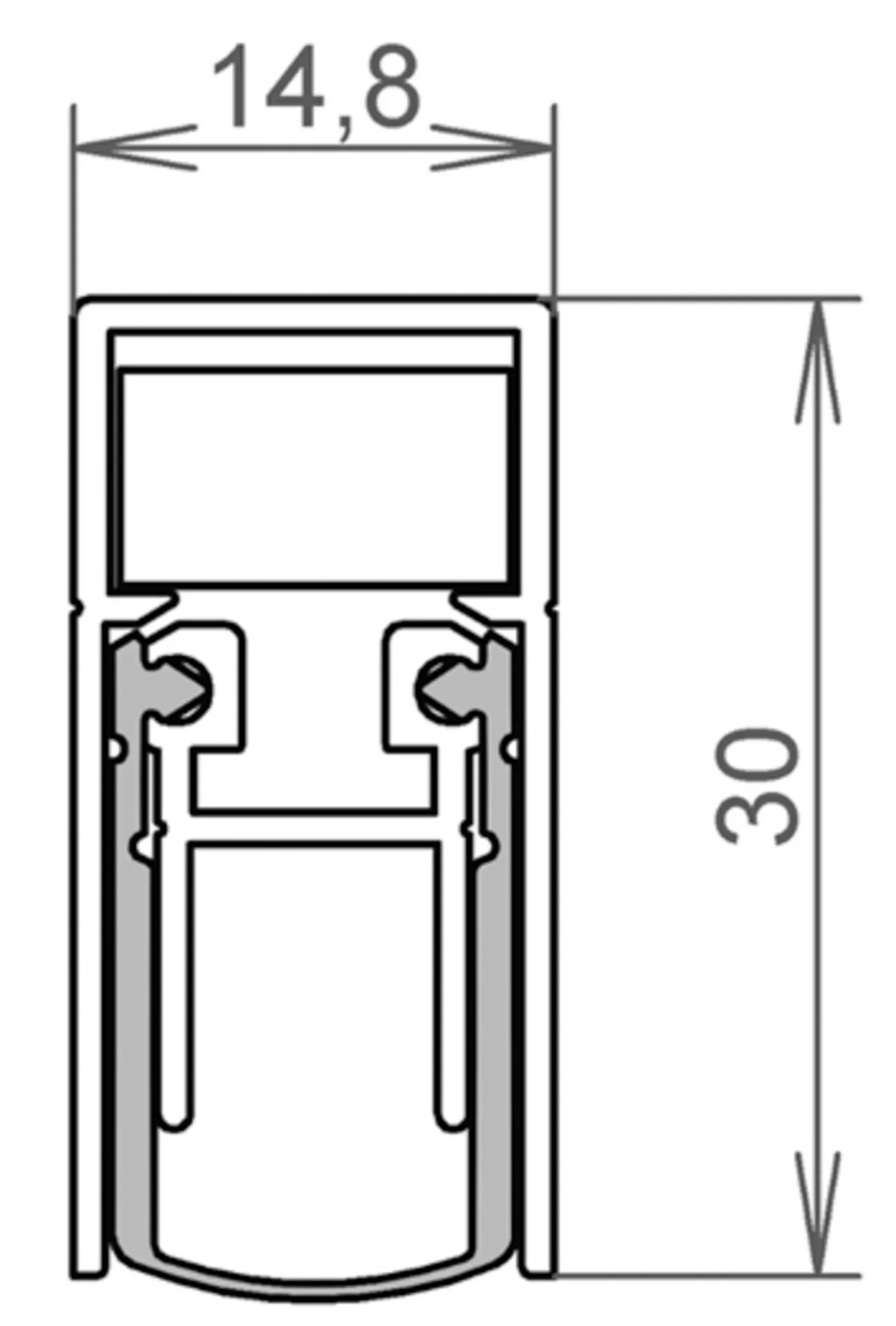 Athmer Schall EX-DUO plinthe automatique (926 mm, 50 dB, aluminium)