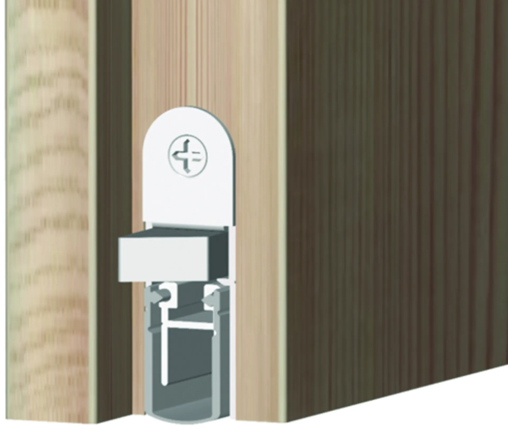 Athmer SCHALL EX-DUO plinthe automatique (aluminium, rainurage, 1026 mm)