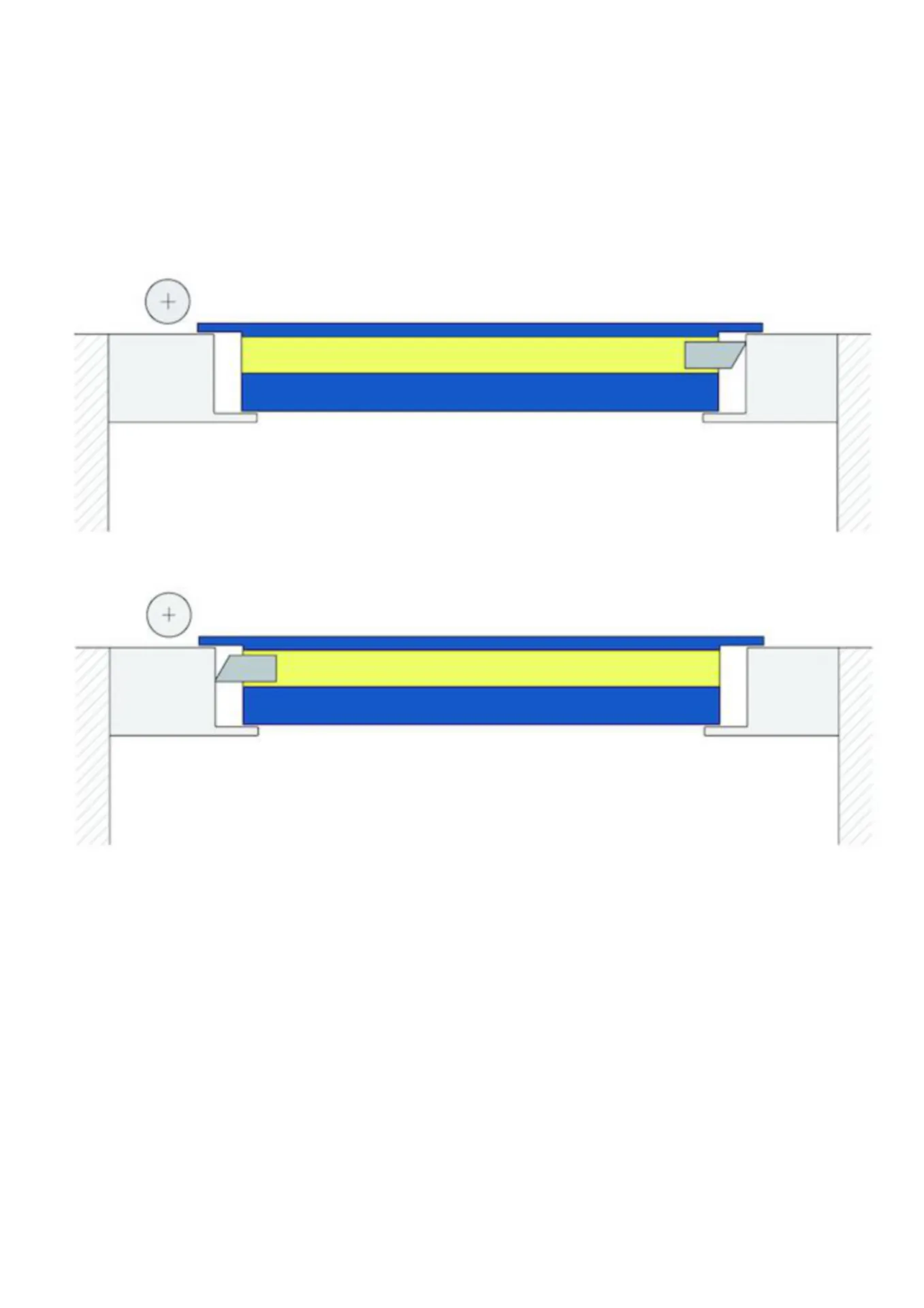 Athmer STADI ES plinthe coupe-vent à encastrer (boîtier aluminium, 1208 mm)