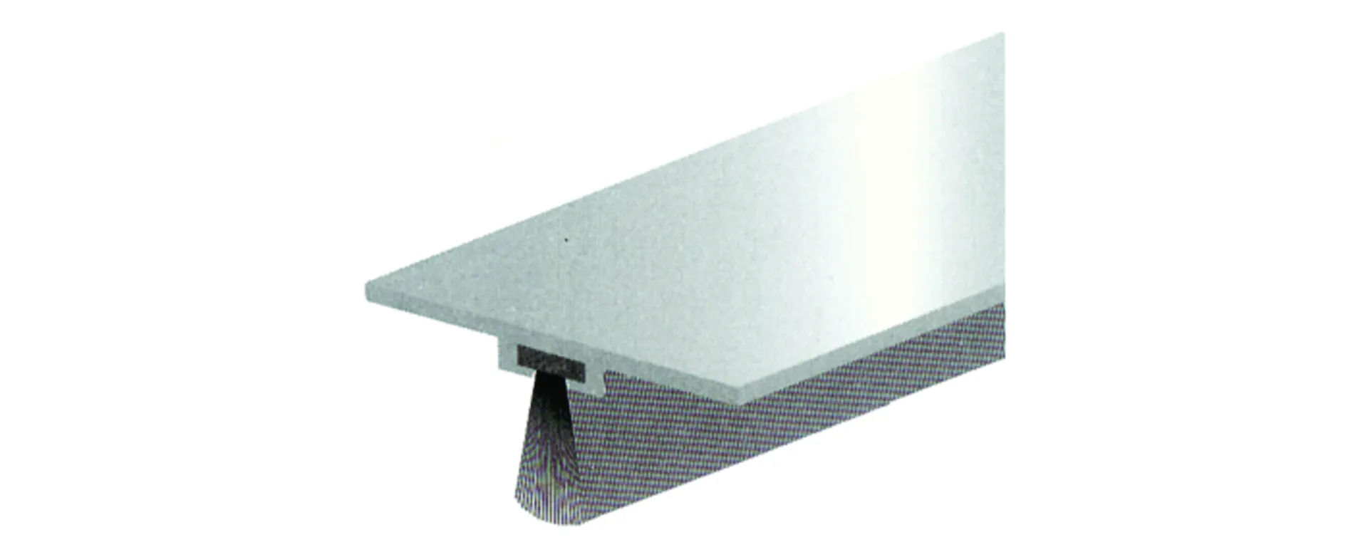 Ellen Borstelstrip aluminium (300 cm, haarlengte 13,5 mm)