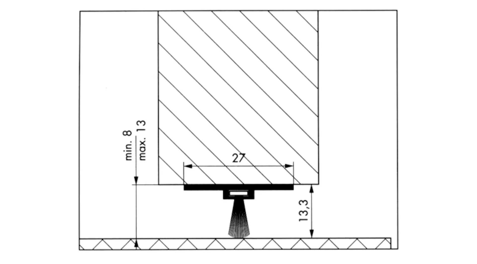 Ellen Borstelstrip aluminium (300 cm, haarlengte 13,5 mm)