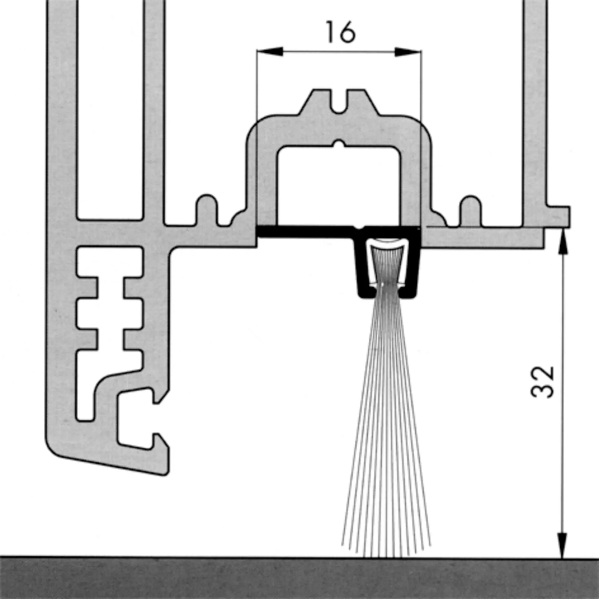 Ellen Borstelstrip IBS 90-32 (300 cm, haarlengte 30 mm)