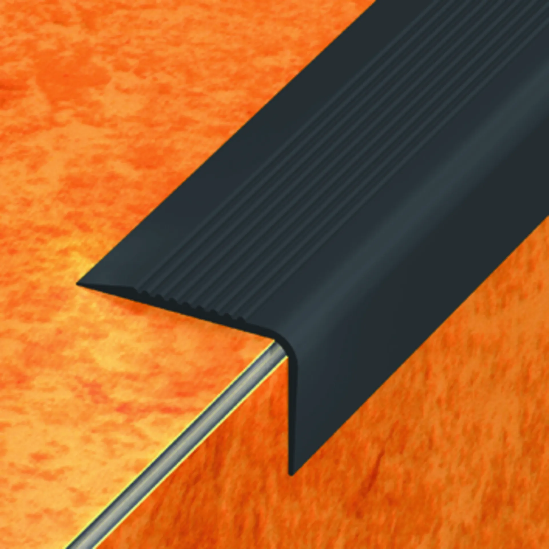 Dinac 7216 13 nez de marche PVC (noir, largeur 65 mm, longueur 170 cm, à coller)