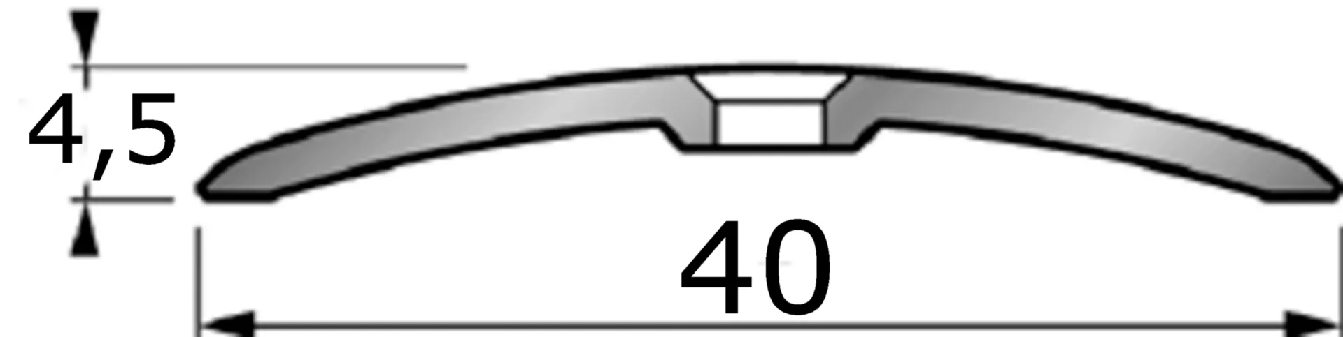 Dinac Entreporte 2046.09 (largeur 40 mm, longueur 270 cm, à visser)