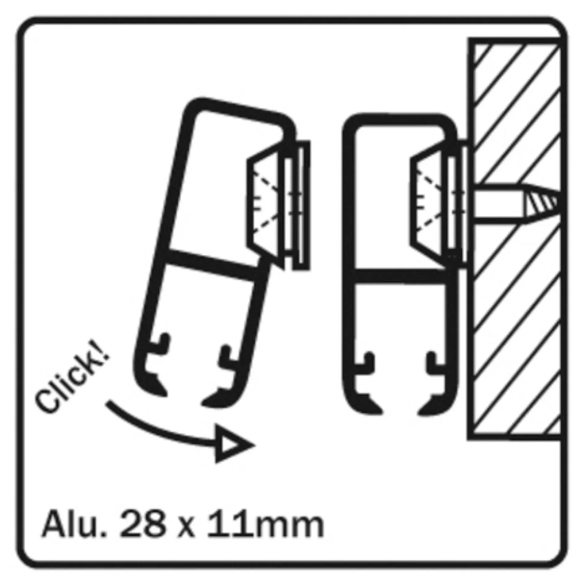 CLIPRAIL BLANC 200 CM  VC10200