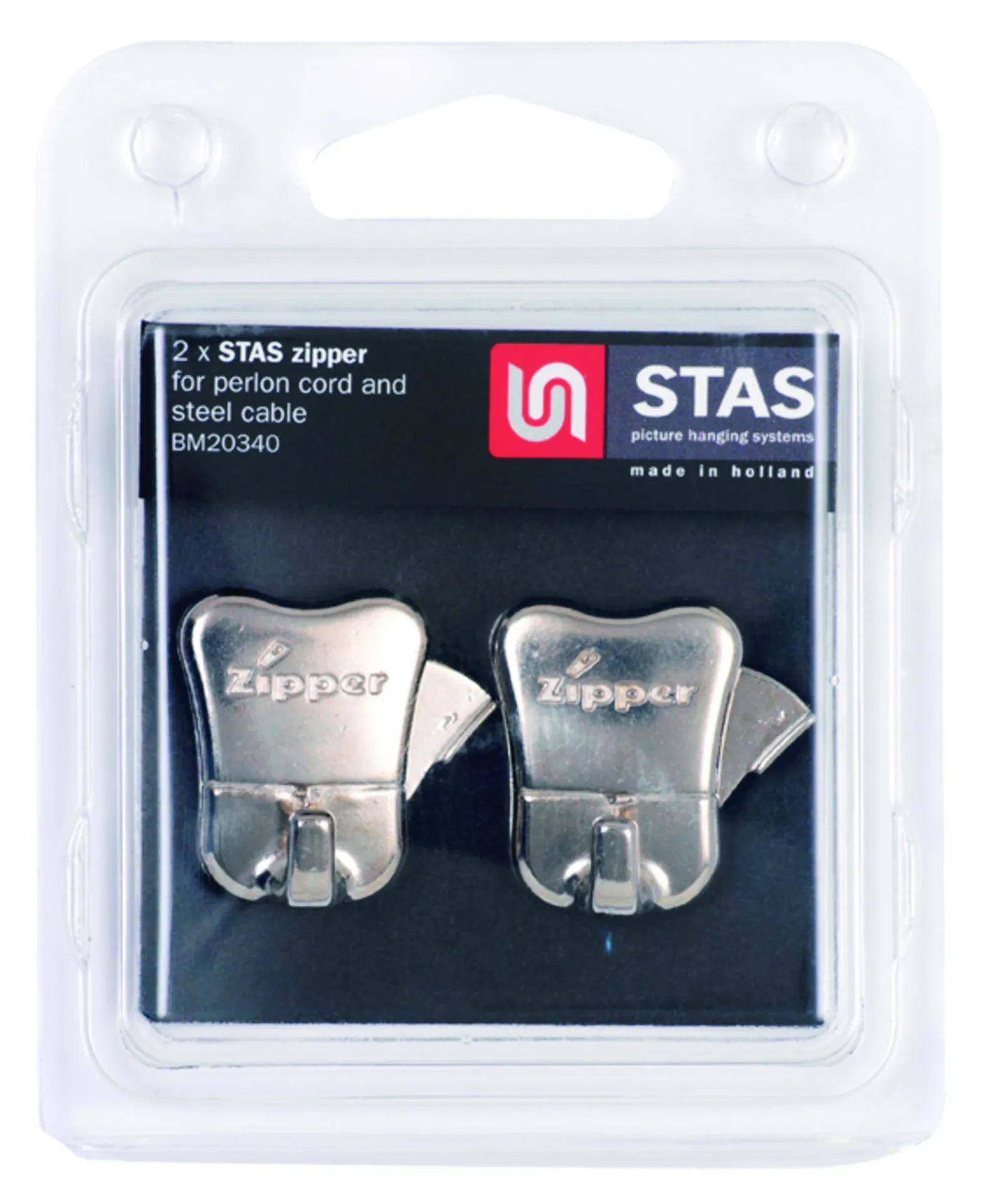 BM20340 BLISTER  2 X ZIPPER POUR RAIL MINI