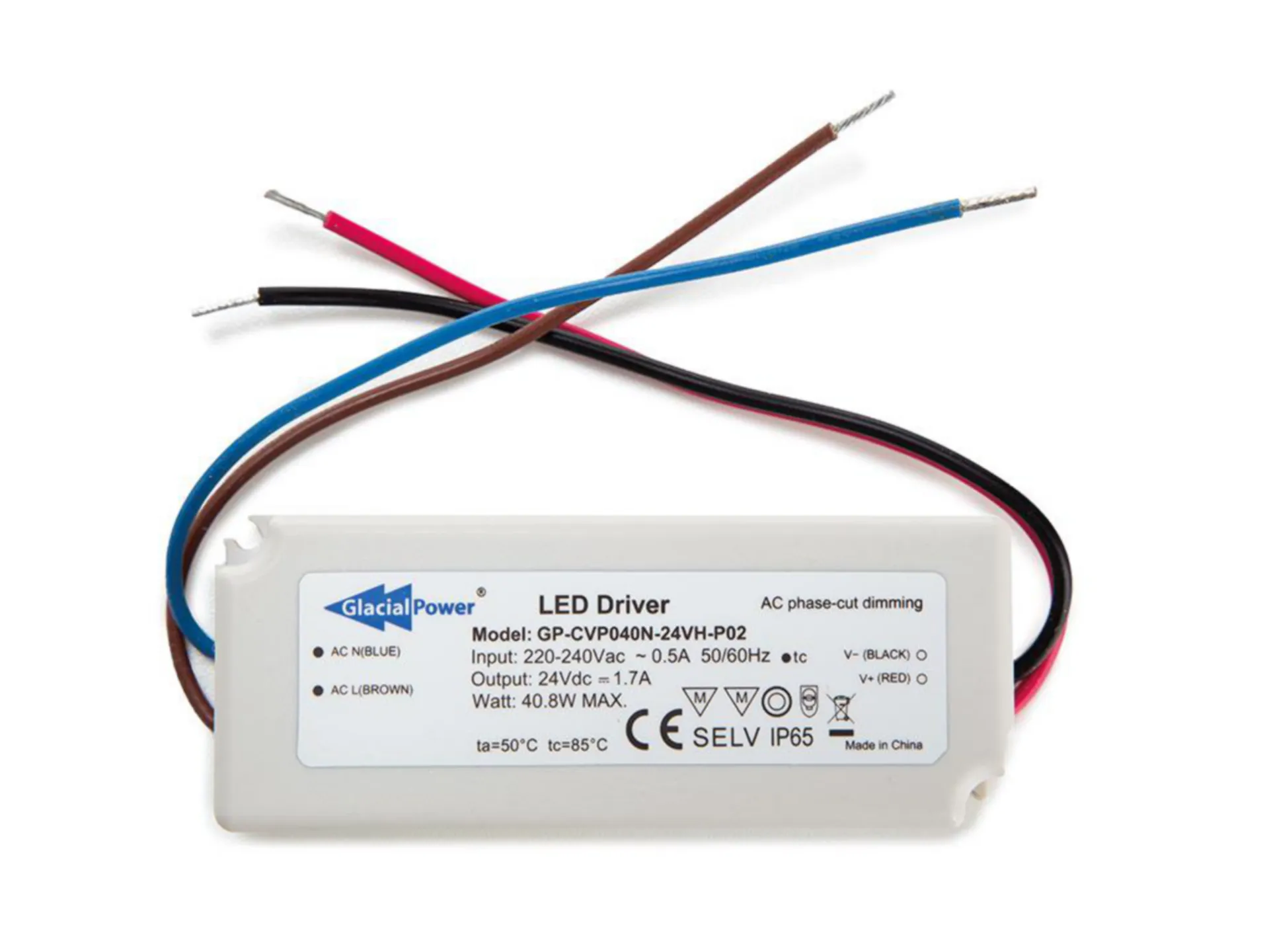 ALIMENTATION POUR RUBAN LED 24VCC -40W - IP65 - GRADUABLE TRIAC