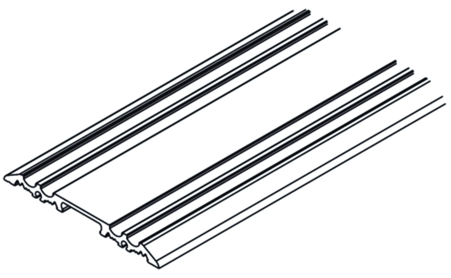 DUBBELE ONDERRAIL HAWA ORDENA L=6000MM