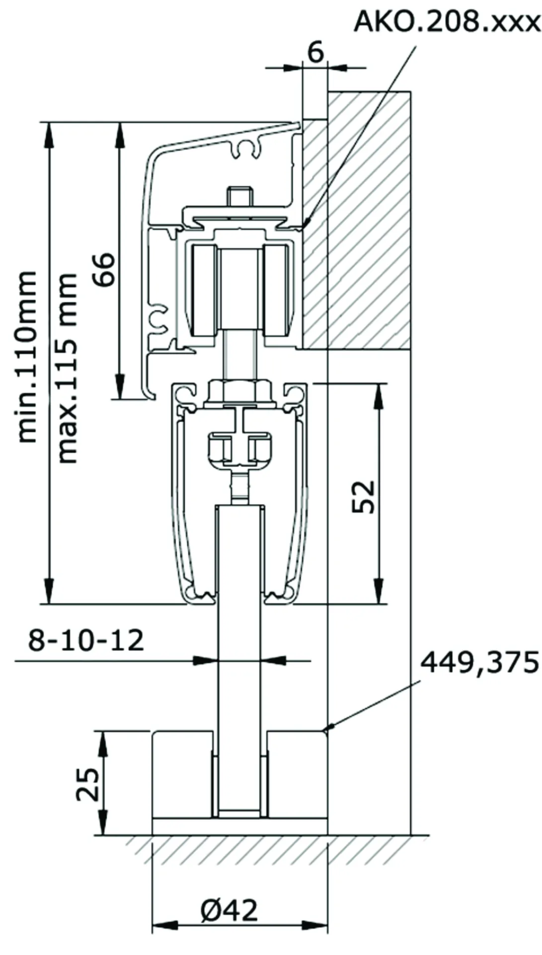 .500.080.20 GRT EXPERT GLAS 80KG SUPER - 1 SOFTCLOSE