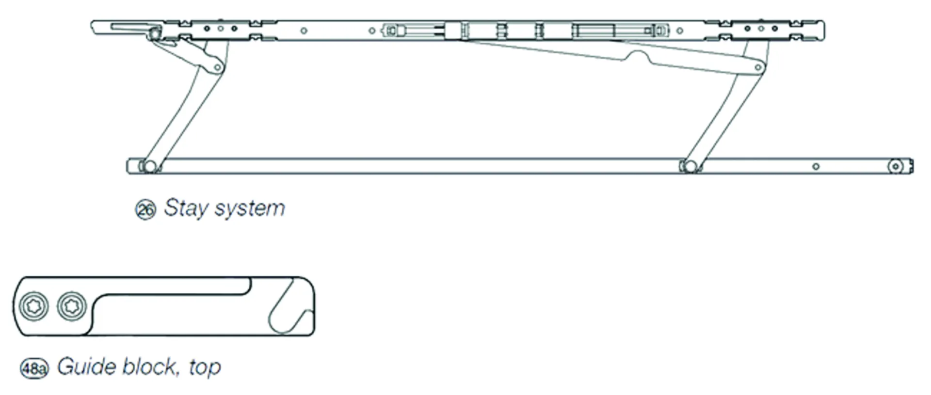 233080 COMPAS GLISSANTE HAUTAU ATRIUM SP ALU FB 1281 - 1680 MM GAUCHE
