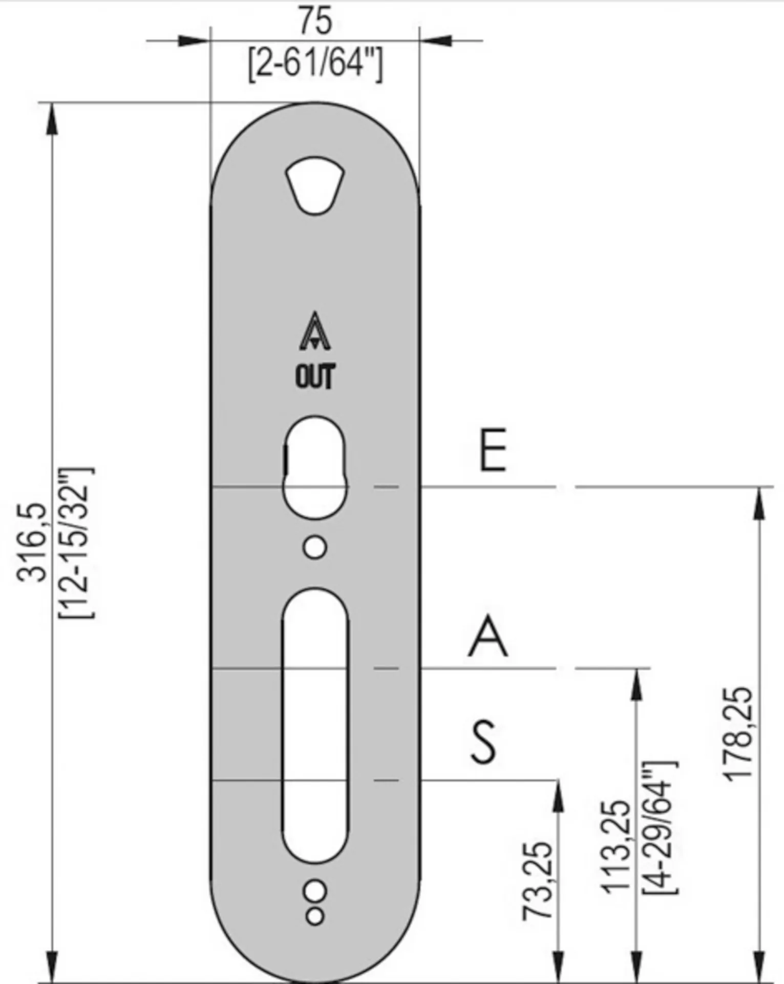 2 PIECES INOXYDABLE 75MM COPLE075 IM