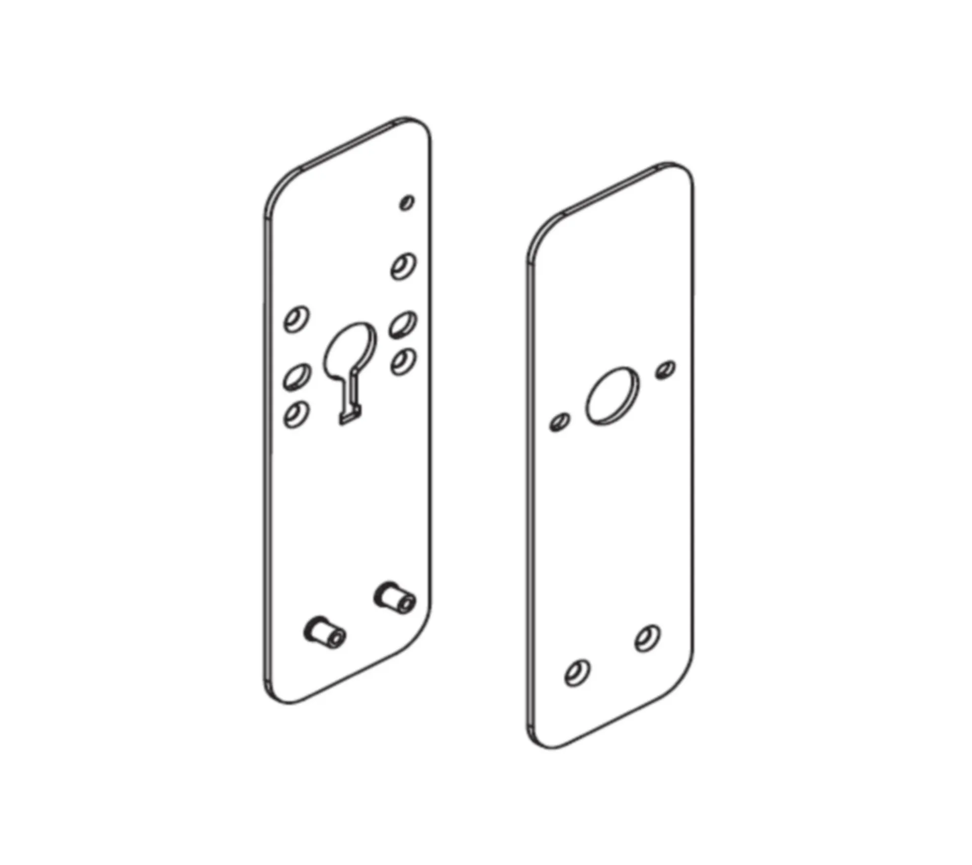 2 PIECES PLAQUES DE COUVERTURE INOXYDABLE SALTO MINI EX150 PC85