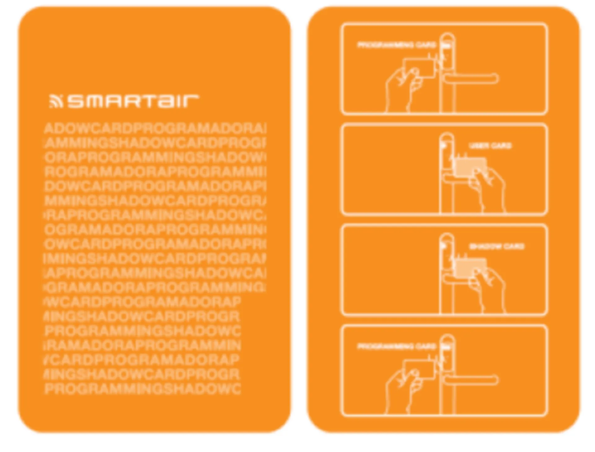CARTE DE PROGRAMMATION AUTONOME AVEC CARTES JUMELLE SMARTAIR, MIFARE+CODE