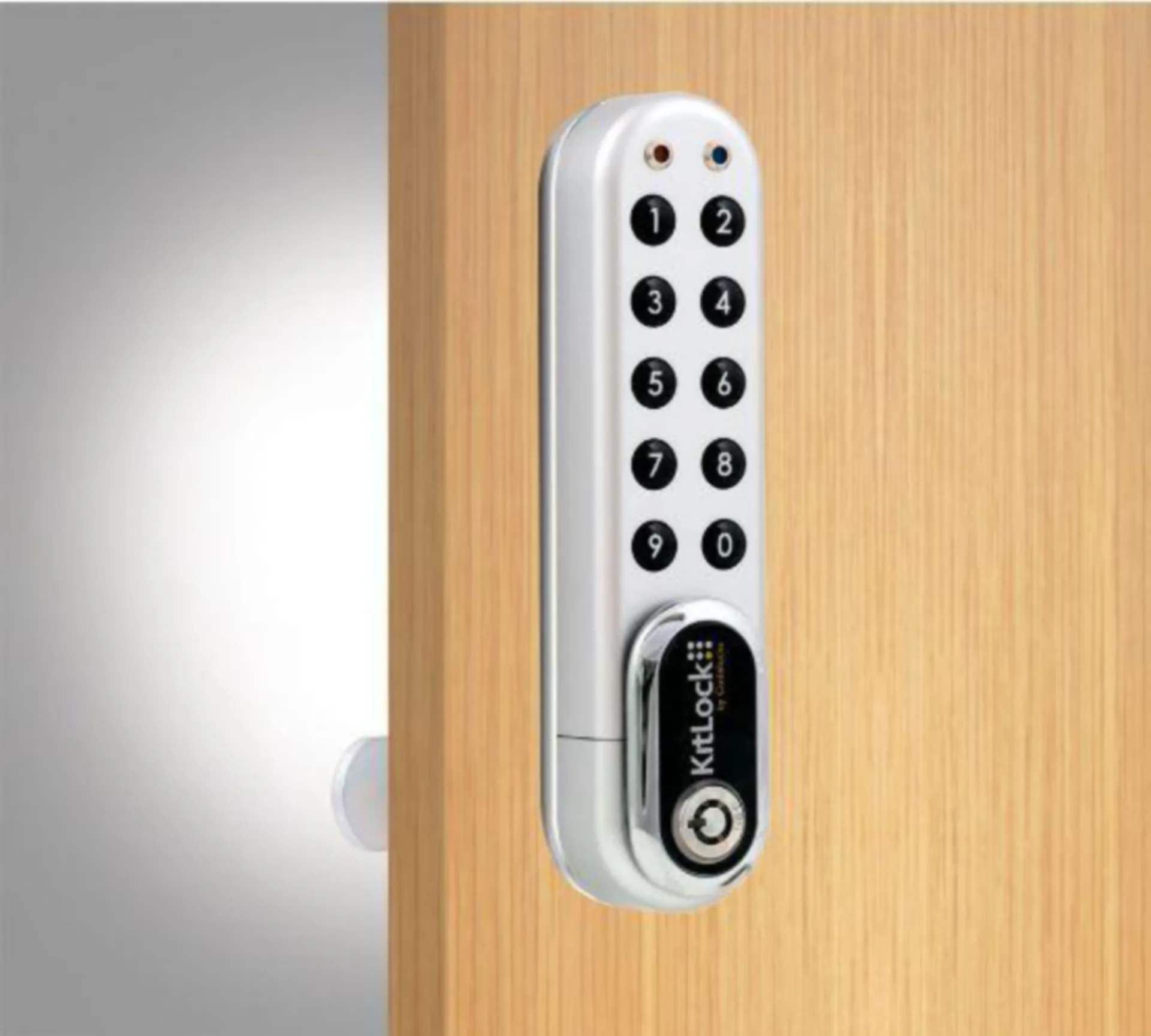 ELEKTR LOCKERSLOT KL1000 G3 MET SLEUTELBEDIENING VERT. ZILVER - NETCODE