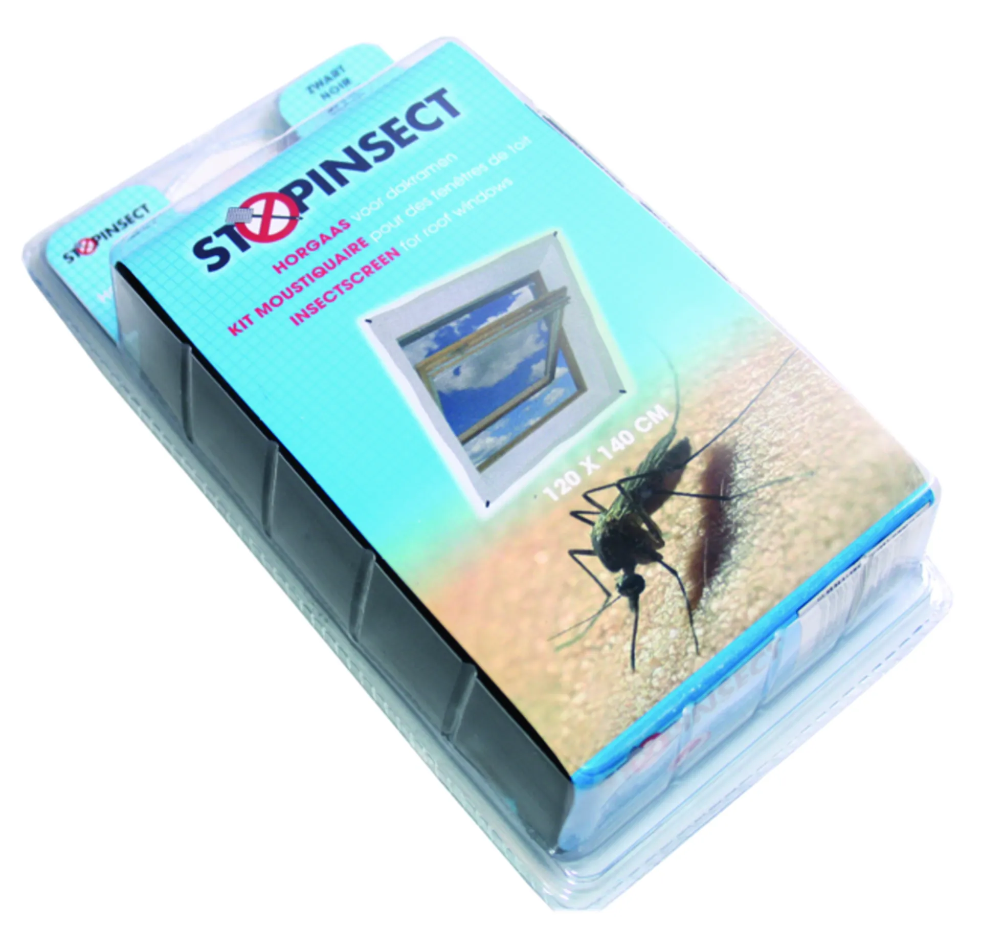 BLISTER ARRET INSECT AVEC AUTOAGRIPPANT 130 X 150 BLANC