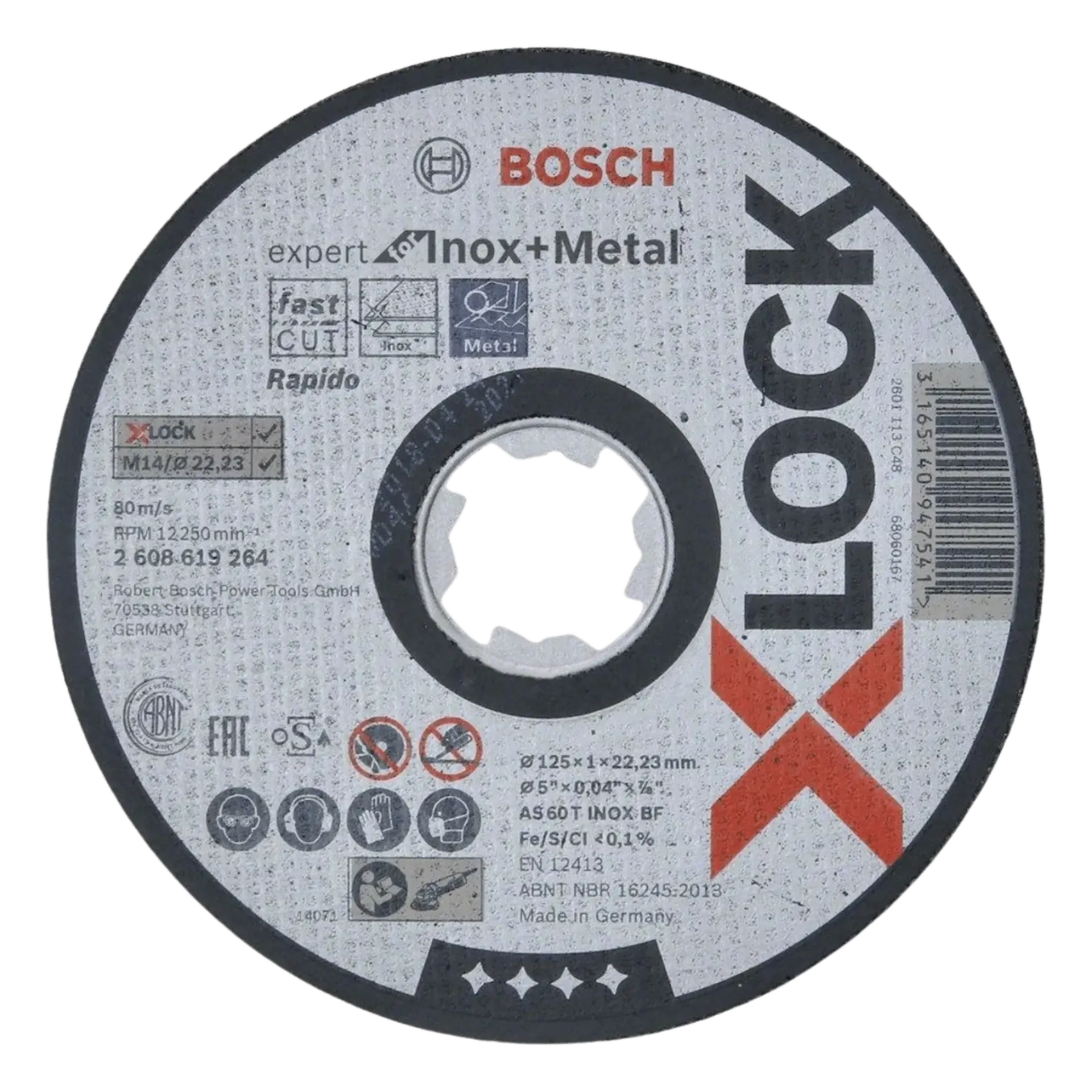 Doorslijpschijf X-lock Ø 125 x 1 x 22 mm - Expert for inox