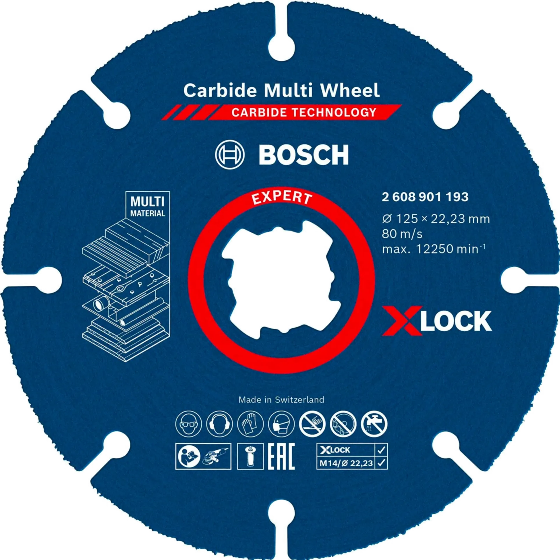 Disque A Tronconner X-Lock 125 mm Expert Carbide Multi Wheel