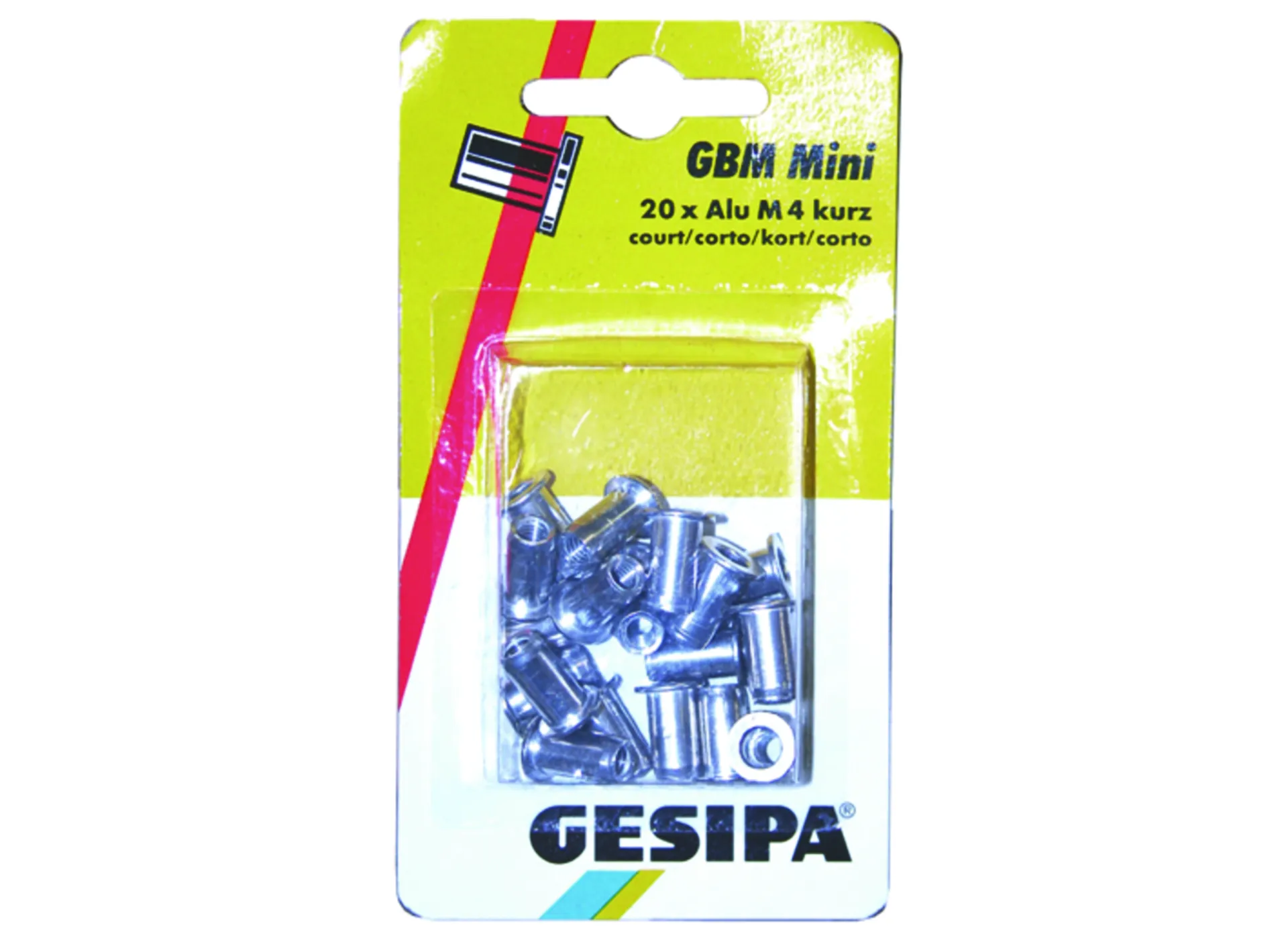 BLINDKLINKMOEREN GESIPA MINIPACK (8ST) M6 KORT REF 1433673