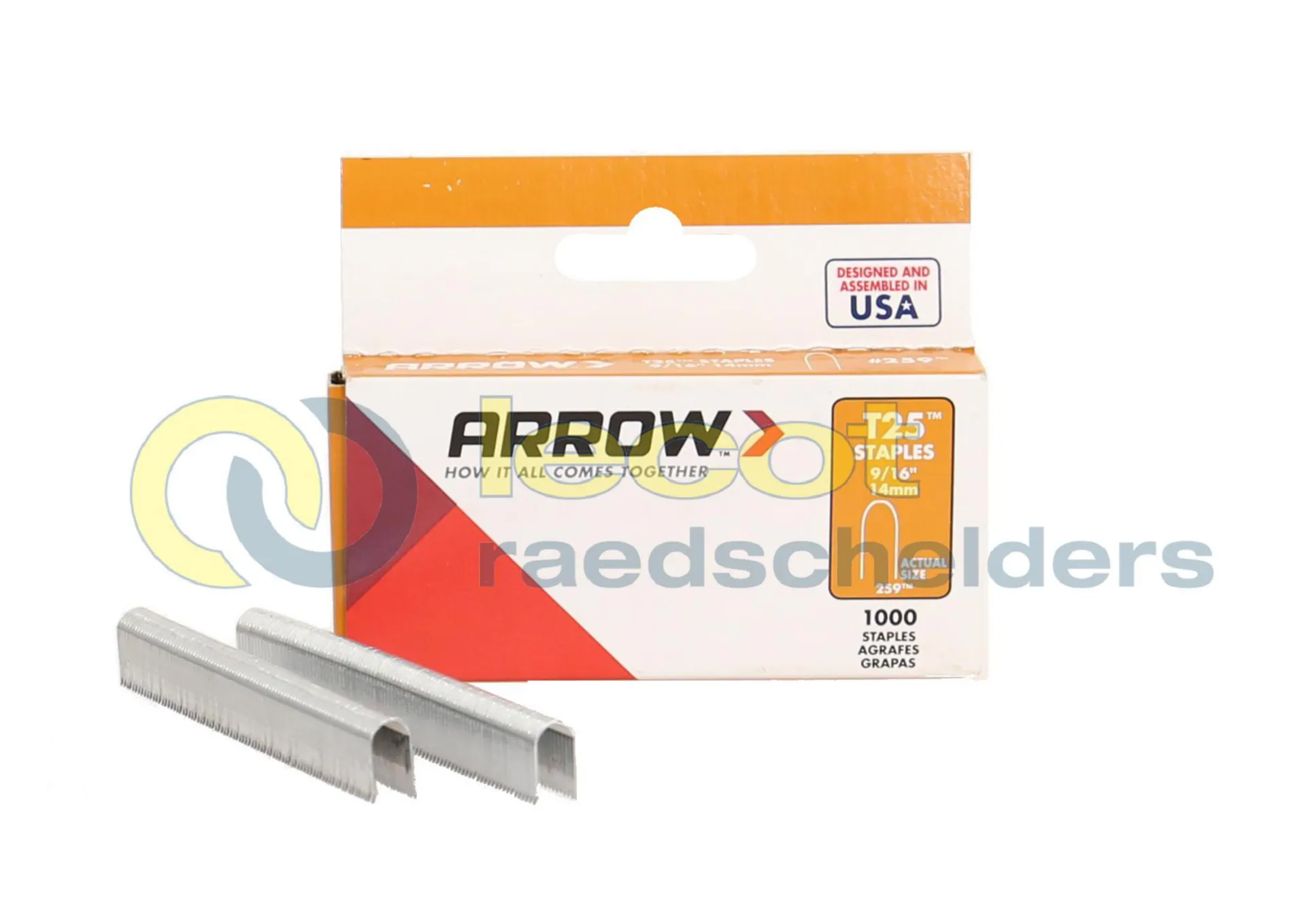 DOOS 5-PAK ARROW NIETEN T25 - 14MM- 5X 1000-259 REF 6214