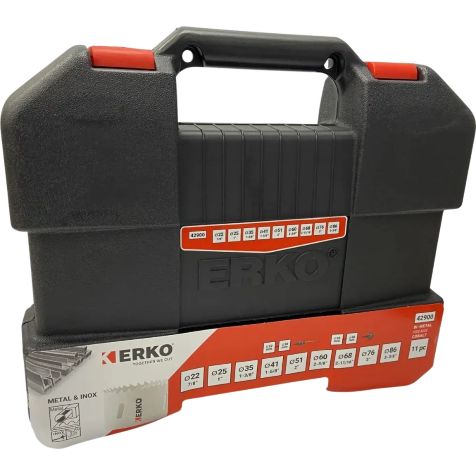 Gatenzagen set (9 st) HSS-bimetaal Ø 22-86 mm - 42900 Gatenzagen set (9 st) HSS-bimetaal Ø 22-86 mm - 42900