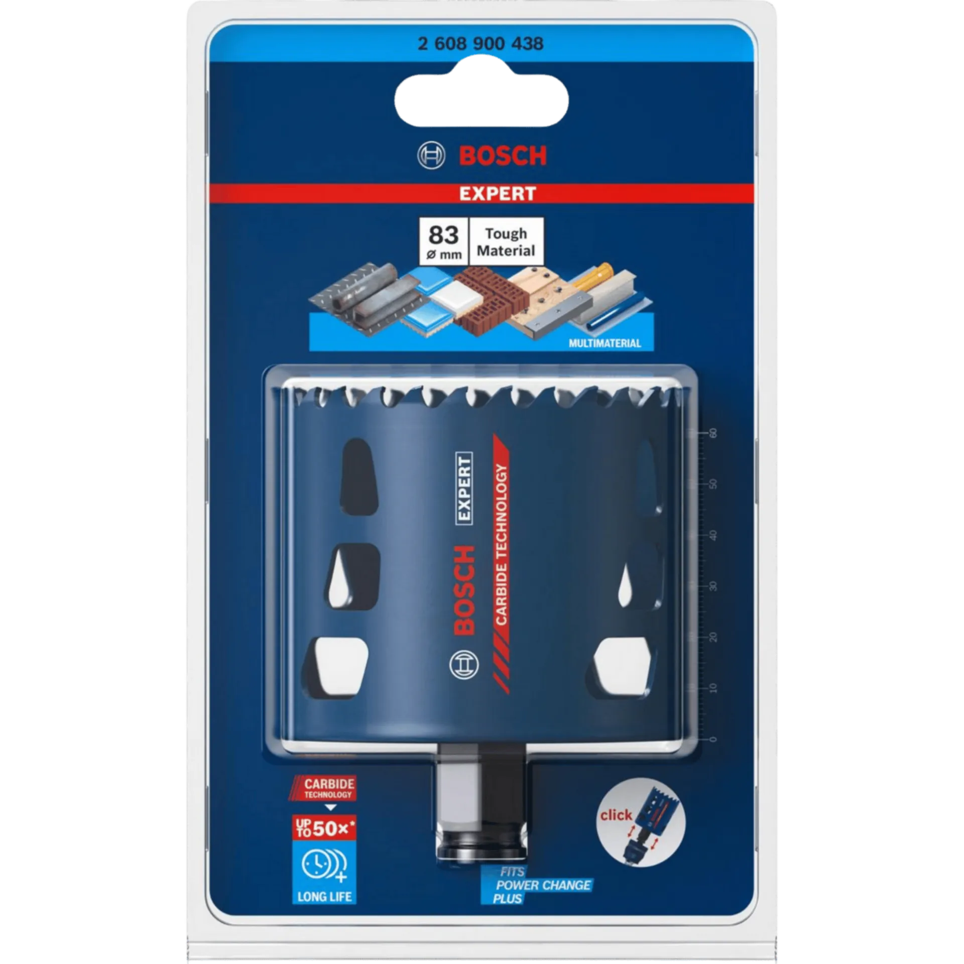 Scie-cloche ø 83 mm expert matériaux durs - changement rapide