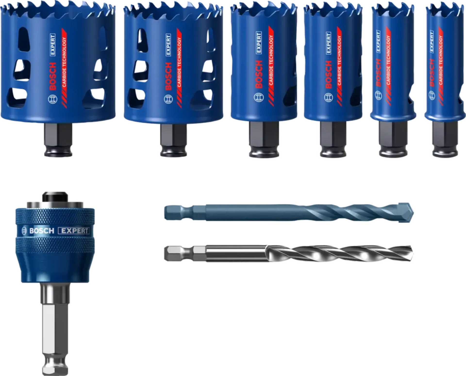 Set (6) gatzagen Ø 22-68 mm Expert tough material Set (6) gatzagen Ø 22-68 mm Expert tough material