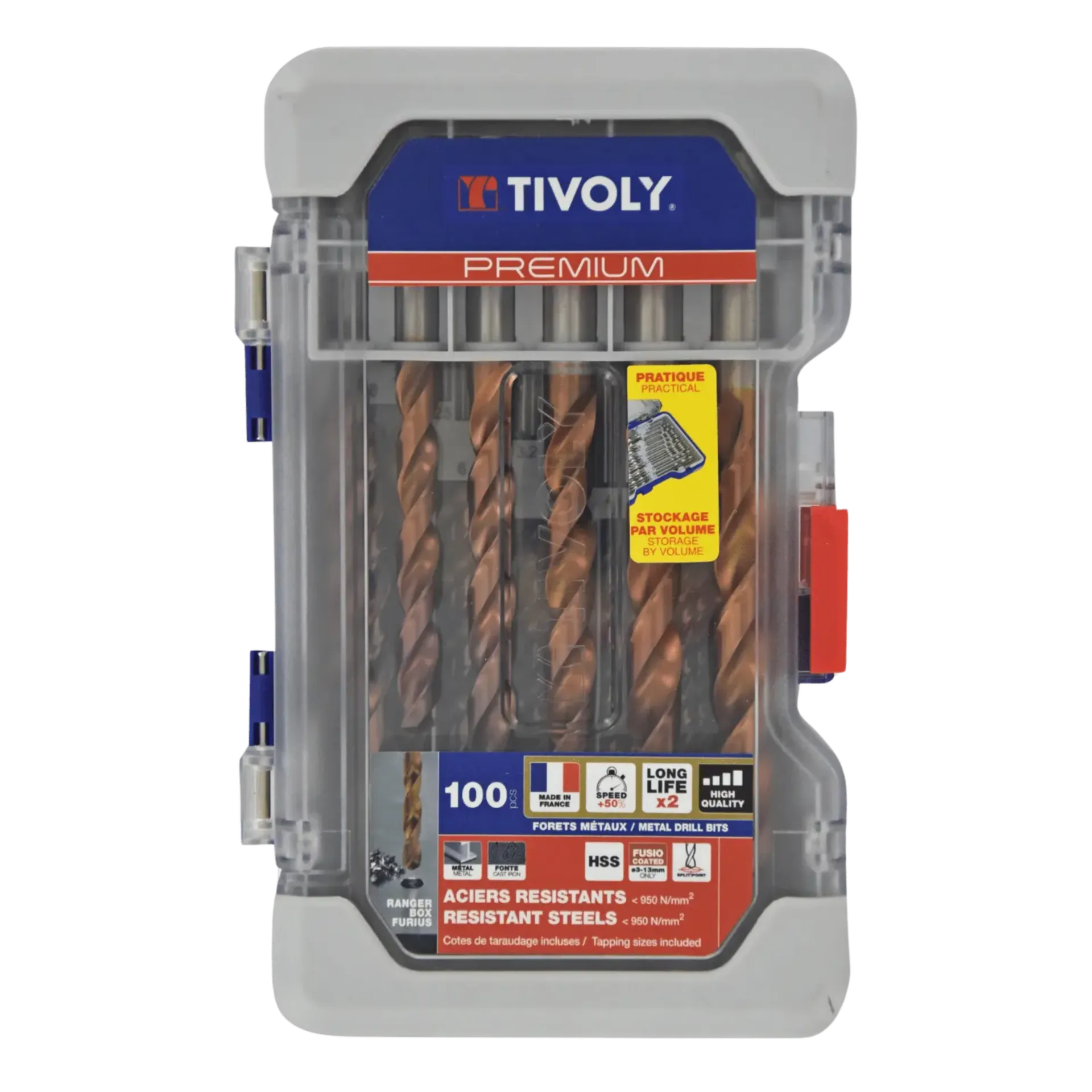 Set (100st) metaalboren HSS 1-13 mm Set (100st) metaalboren HSS 1-13 mm