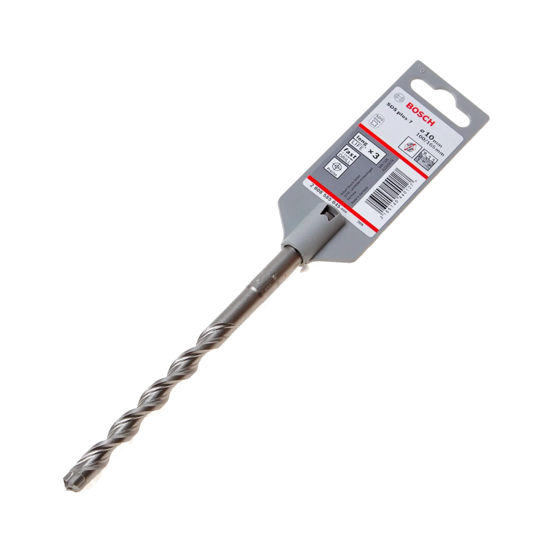 Foret à béton SDS-Plus 100 mm 10 X 165 Expert Plus-7X Foret à béton SDS-Plus 100 mm 10 X 165 Expert Plus-7X