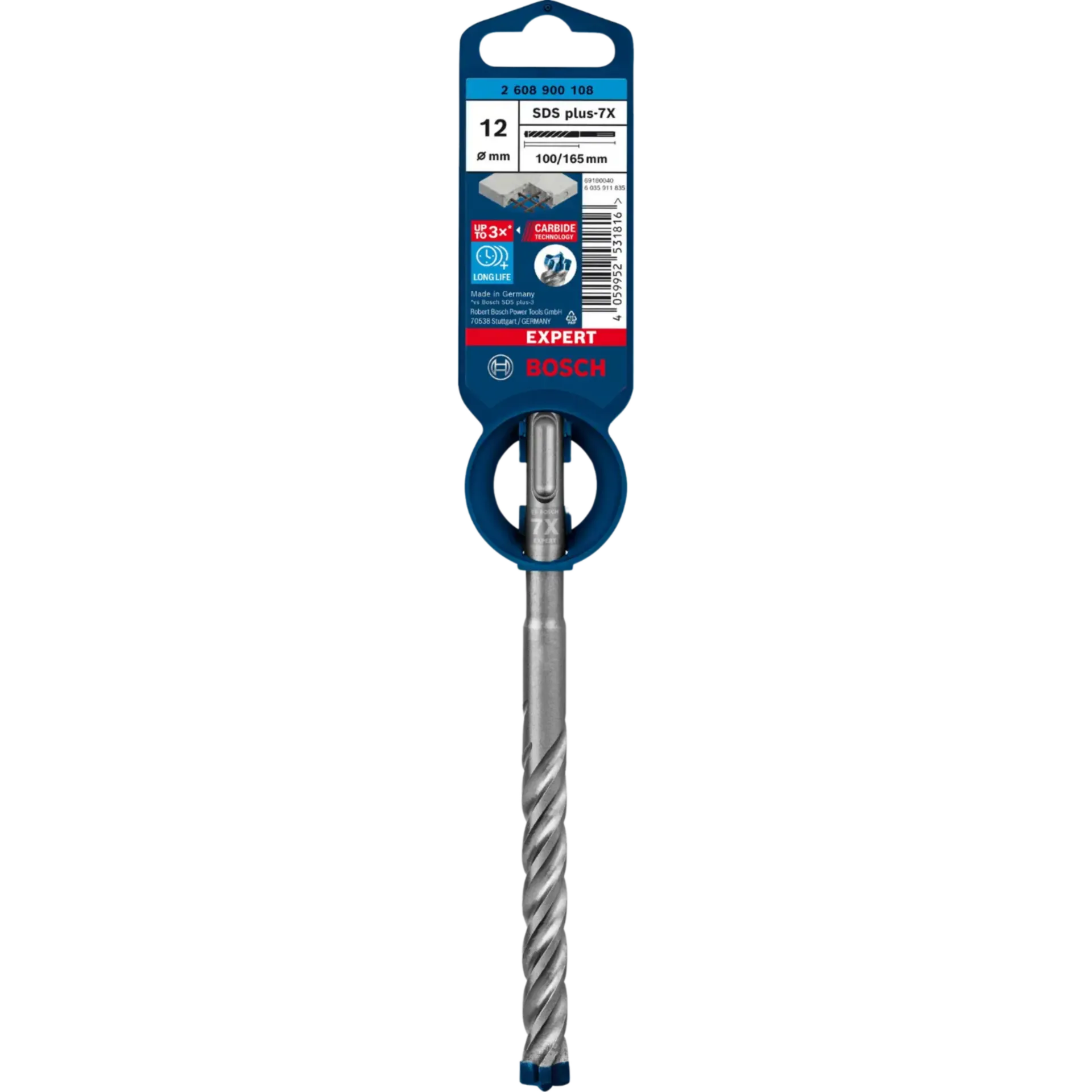 Hamerboor SDS-plus Ø 12 x 165 - 100 mm - Expert Plus-7X