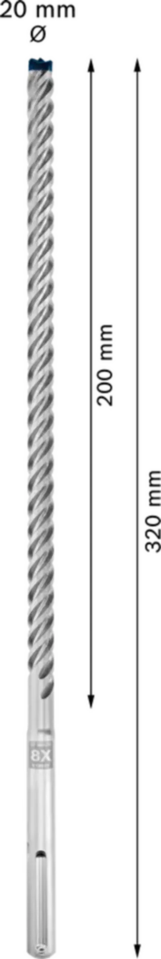8x Forêt à béton SDS-Max Ø (18 x 540-400 mm)