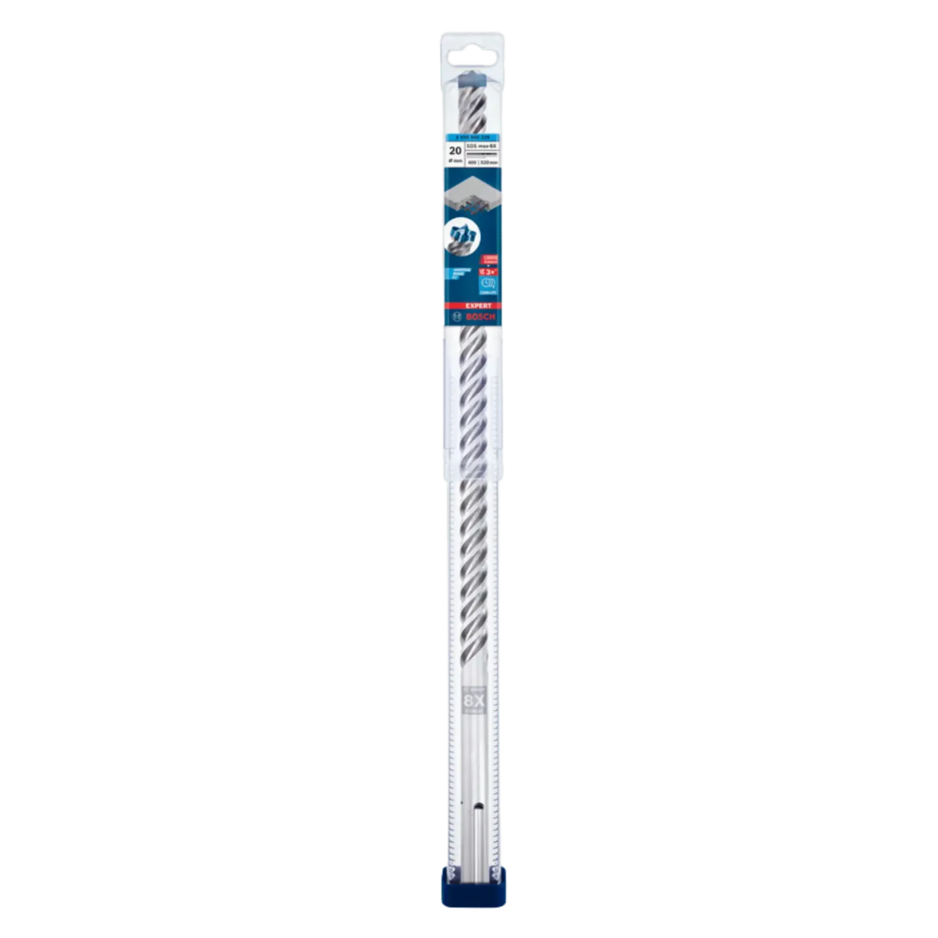 Foret à percussion SDS-Max Ø 20 x 520-400 mm - 8X Foret à percussion SDS-Max Ø 20 x 520-400 mm - 8X
