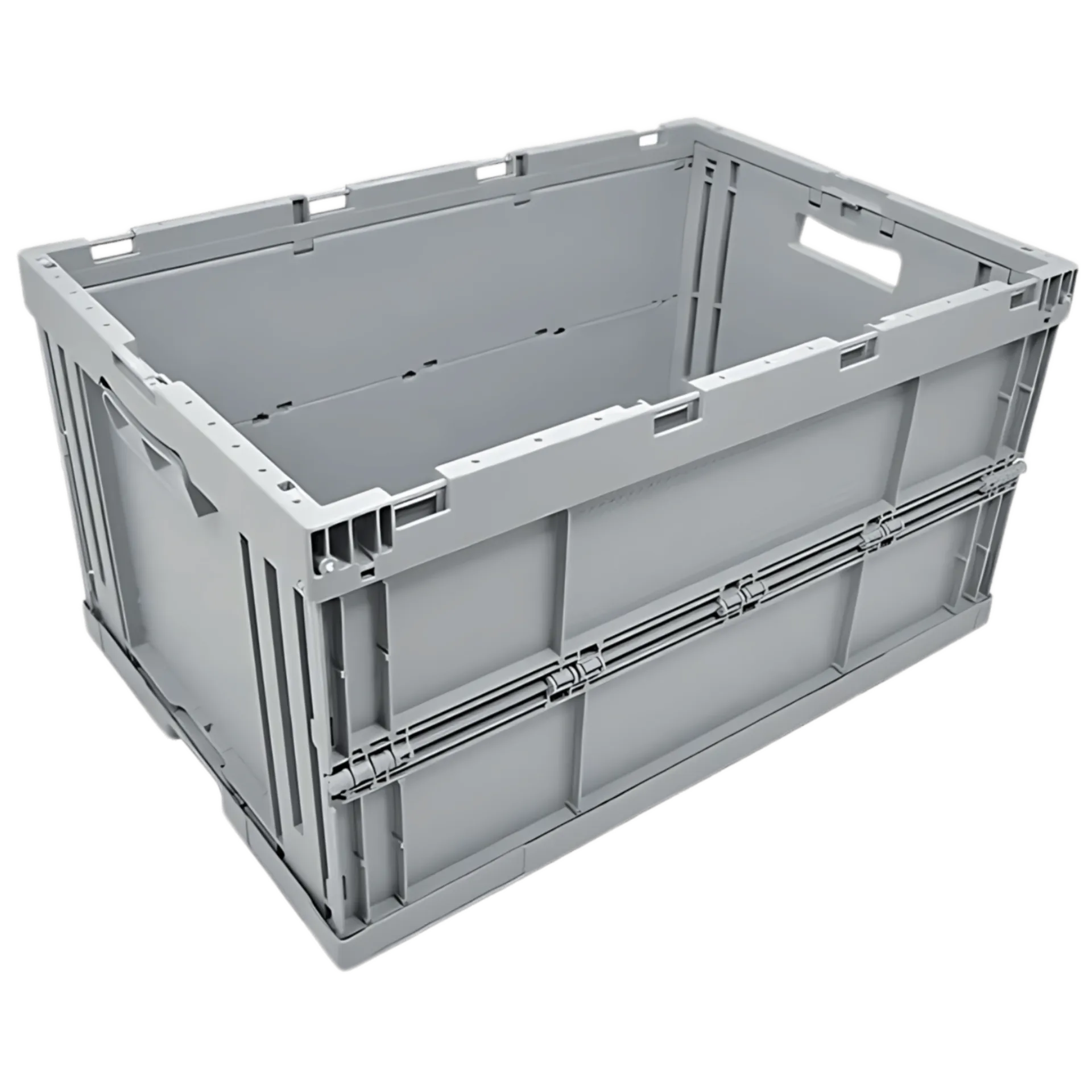 Bac pliant 600 x 400 x 320 mm sans couvercle - euronorm - gris