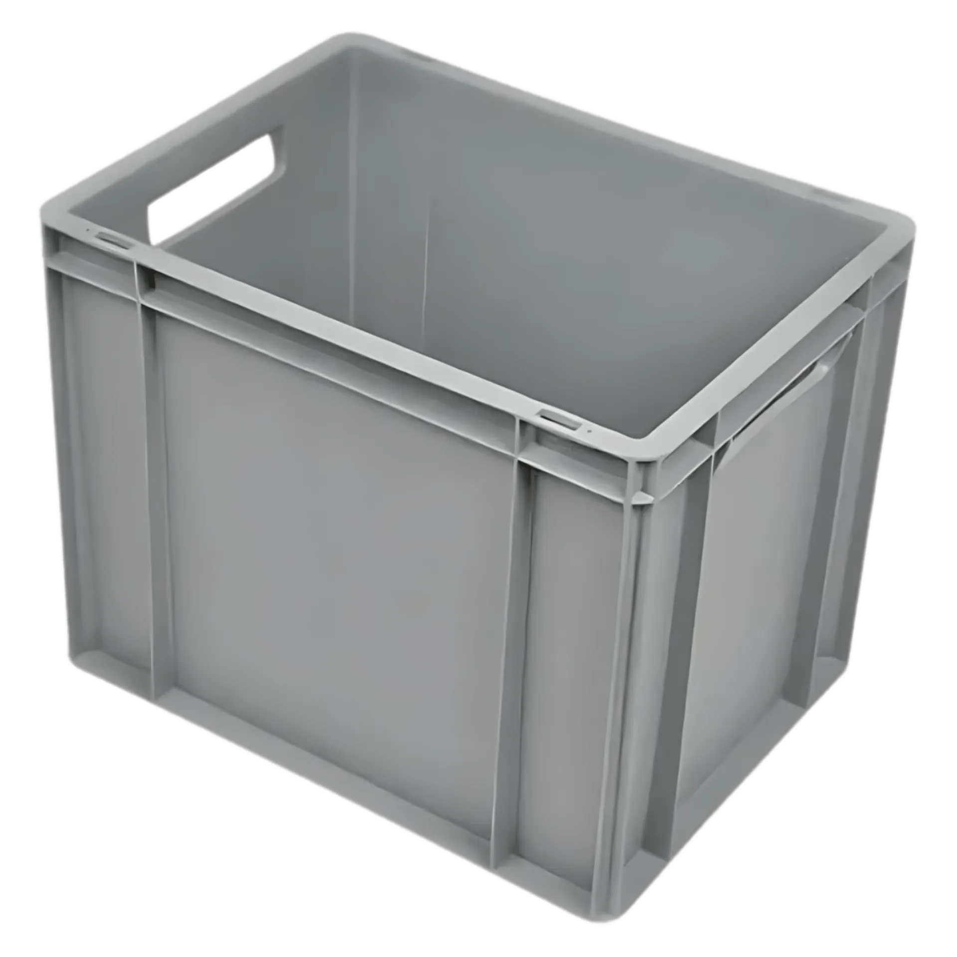 Bac euronorm 400 x 300 x 320 mm gris parois et fond fermés - sans couvercle