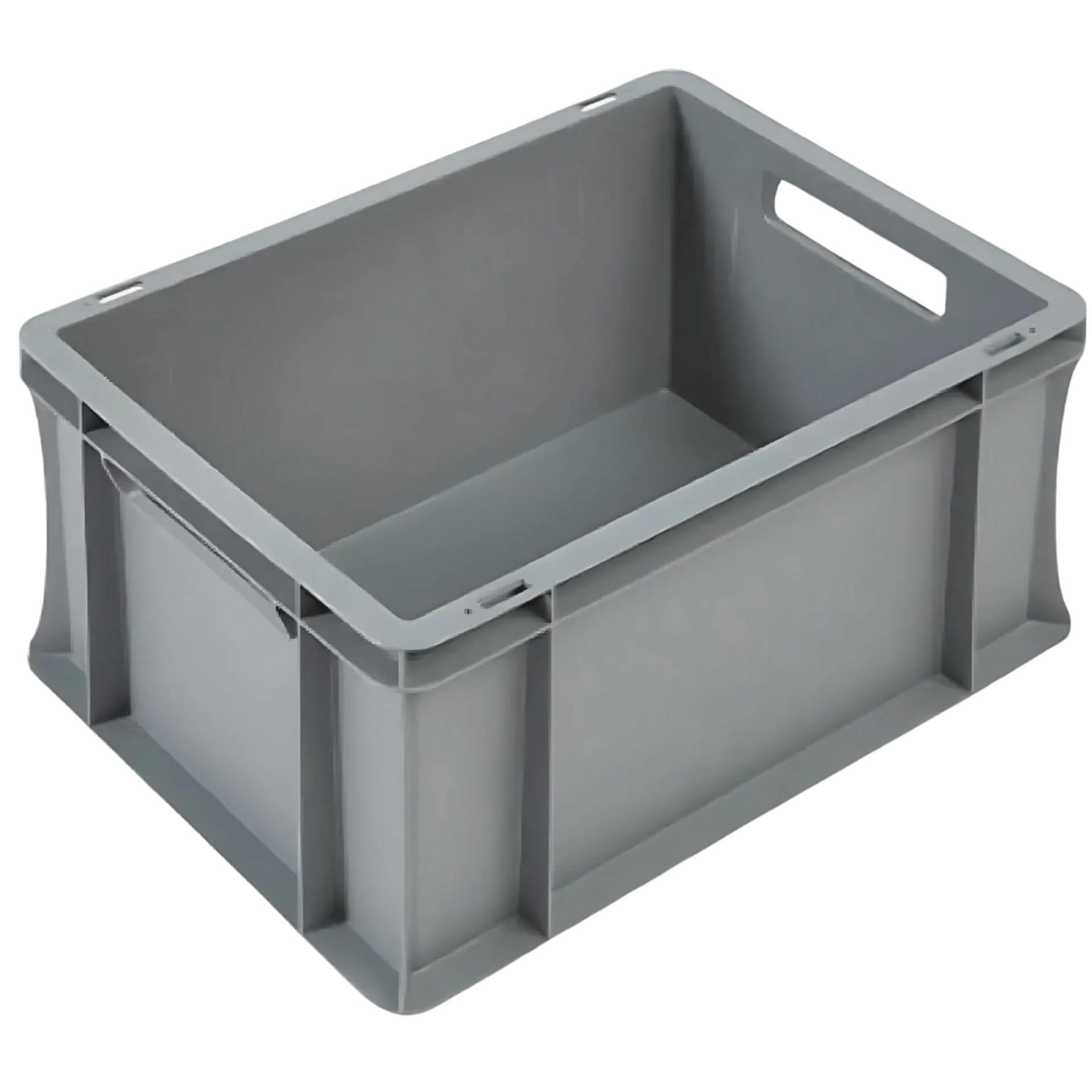 Euronorm bak 400 x 300 x 220 mm grijs gesloten wand en bodem - zonder deksel Euronorm bak 400 x 300 x 220 mm grijs gesloten wand en bodem - zonder deksel