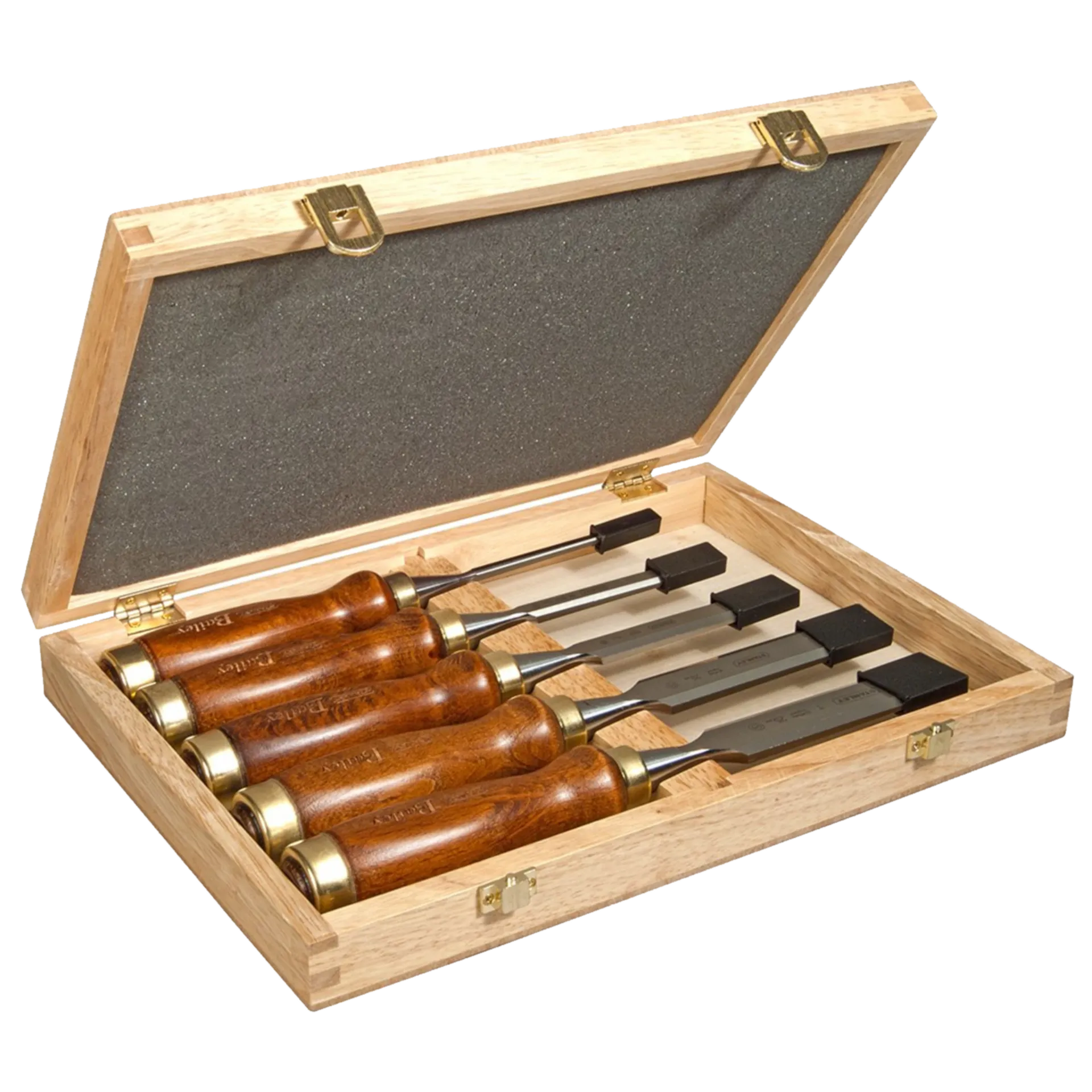 Set (5St) Steekbeitels Met Houten Hecht (6-10-15-20-25 ) 2-16-217 Set (5St) Steekbeitels Met Houten Hecht (6-10-15-20-25 ) 2-16-217