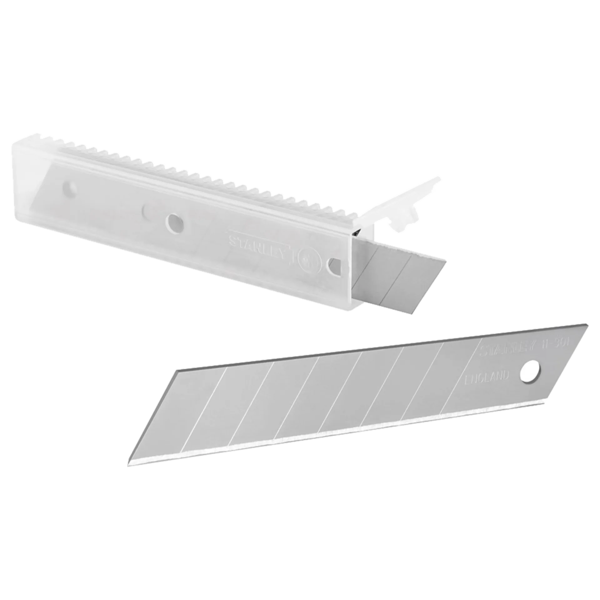 Breekmesjes 18 mm in dispenser 10 stuks 0-11-301 Breekmesjes 18 mm in dispenser 10 stuks 0-11-301