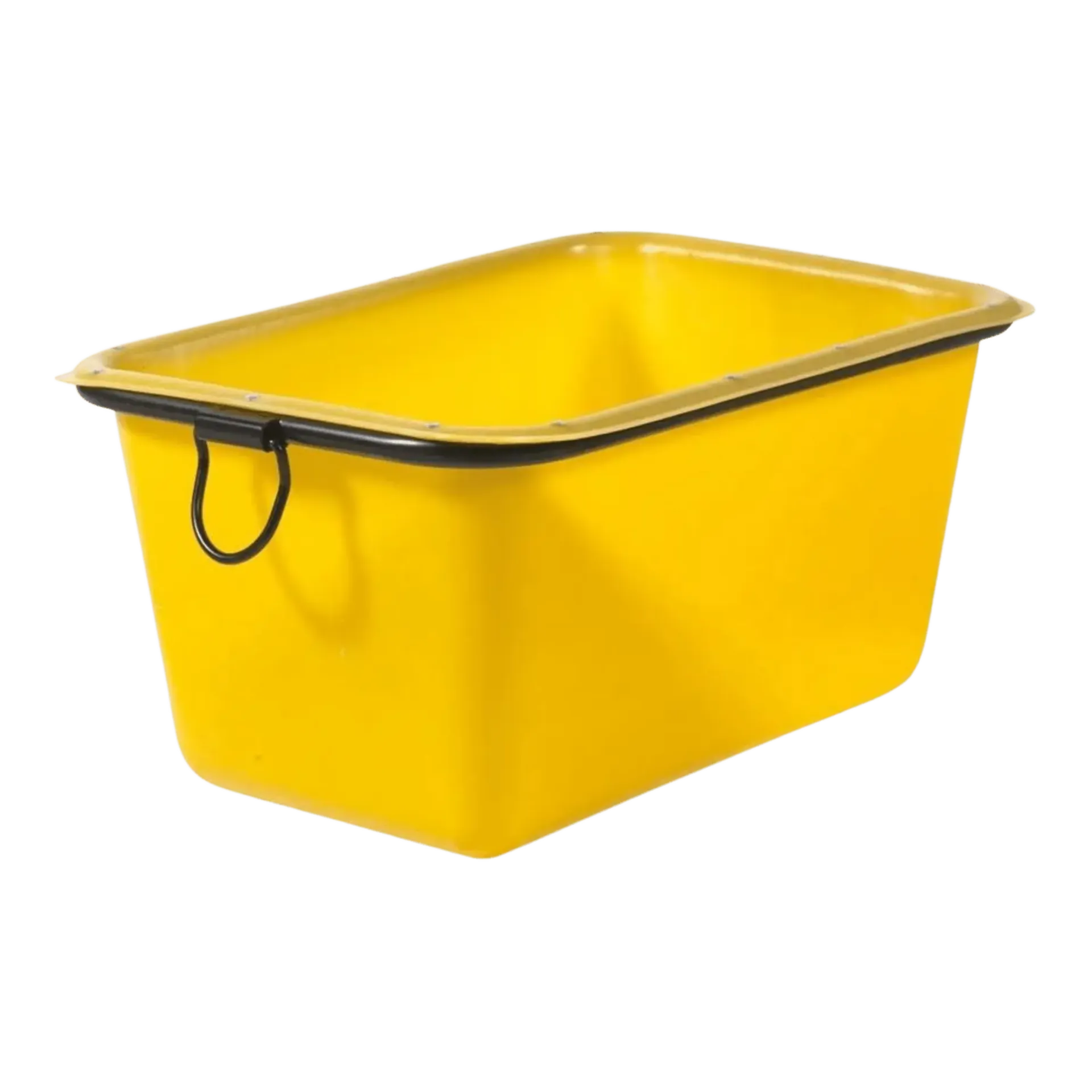 Bac à mortier rectangulaire "Lecot" 1050x740x500mm - 200L jaune - pour grue