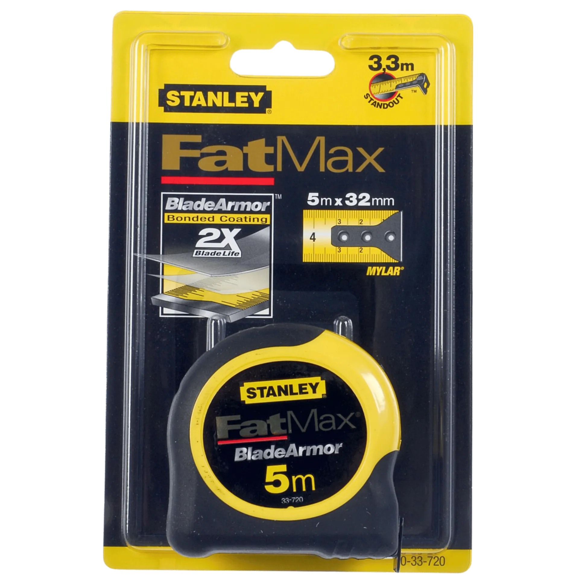Mètre ruban Fatmax 5 m Dynagrip réf. 0-33-720 Mètre ruban Fatmax 5 m Dynagrip réf. 0-33-720
