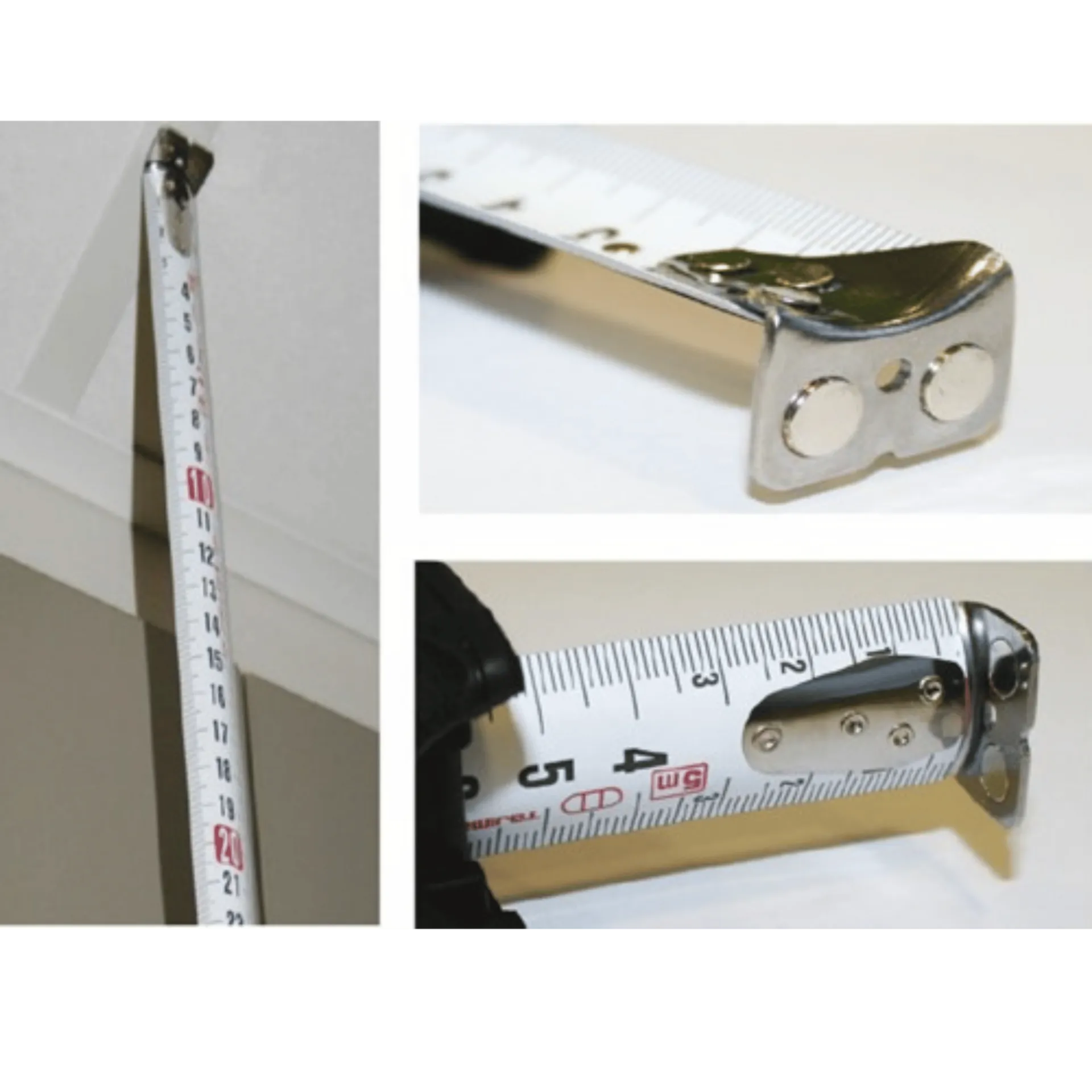 Mètre ruban W-mag 5 m (avec semelle et crochet magnétiques) Mètre ruban W-mag 5 m (avec semelle et crochet magnétiques)