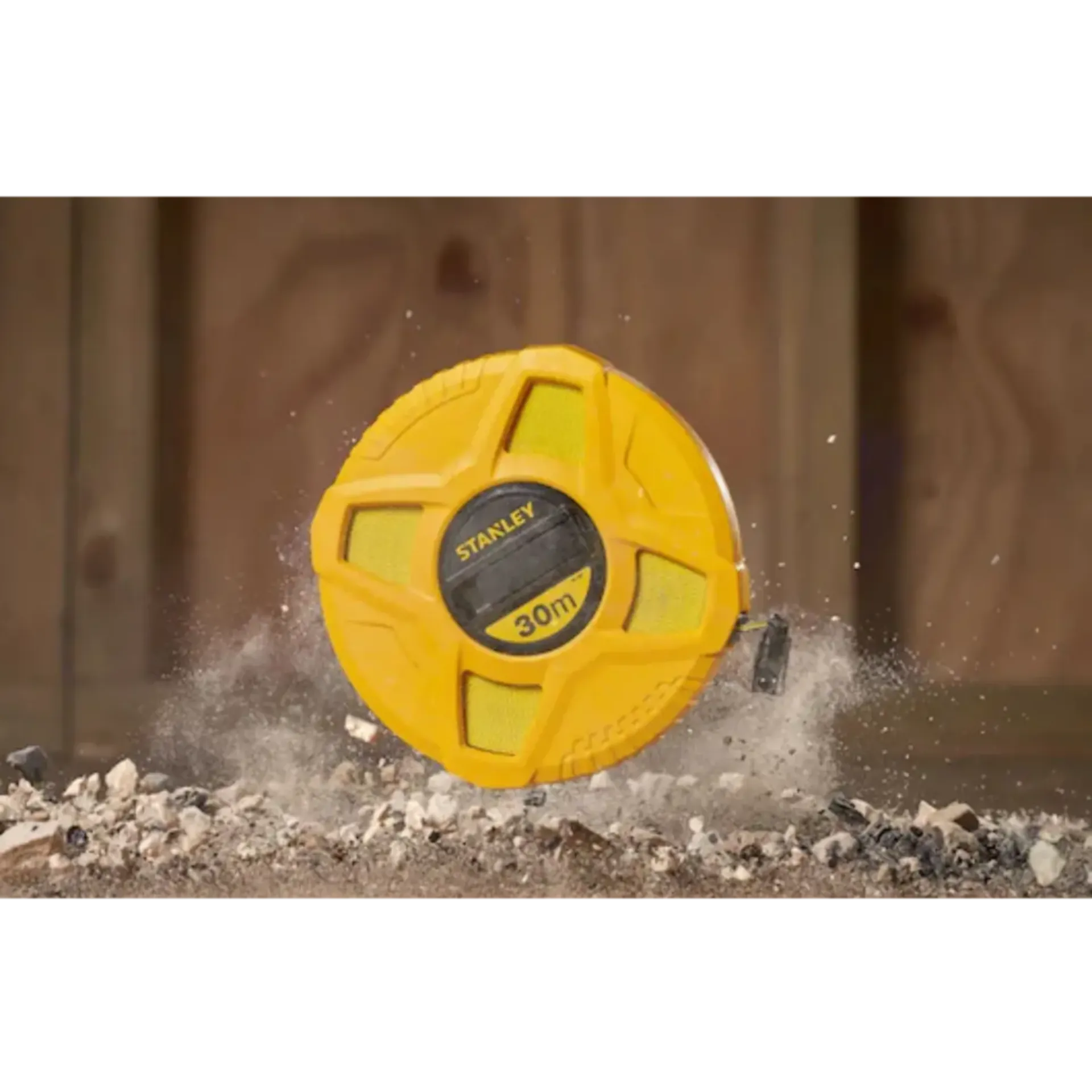 Ruban de mesure en fibre de verre 30 m dans un boîtier fermé Ruban de mesure en fibre de verre 30 m dans un boîtier fermé