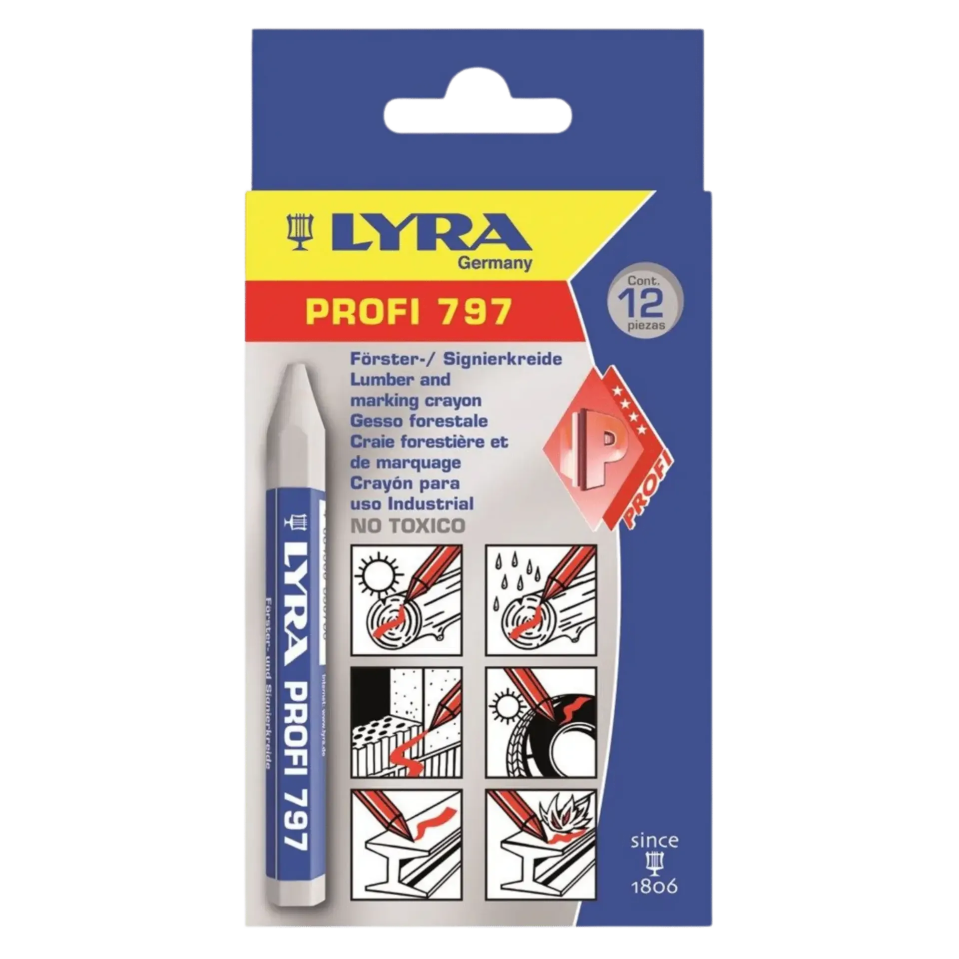 Doos(12st) vetstift wit 4870001 (ex797001) Doos(12st) vetstift wit 4870001 (ex797001)