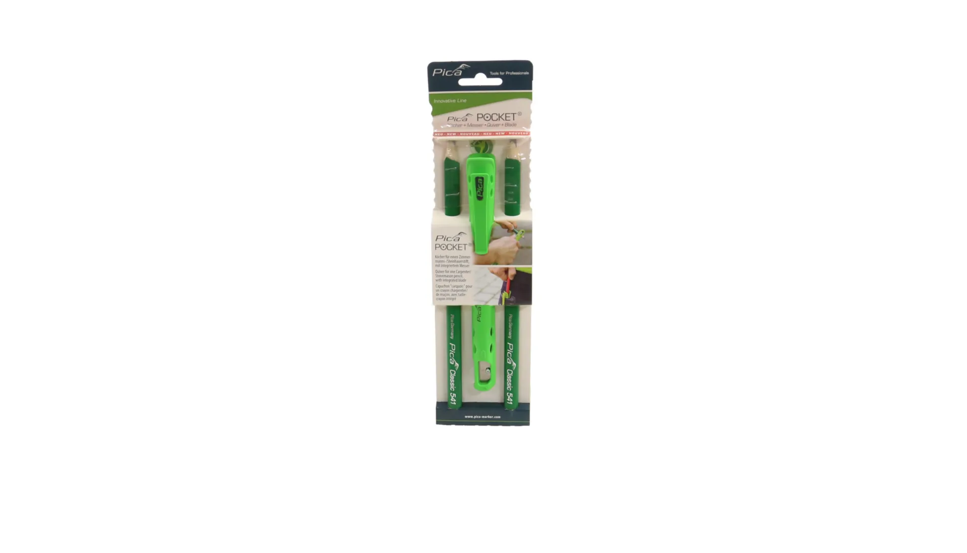 ETUI DE CRAYON + TAILLE - VERT - MACON - PICA POCKET 505/02