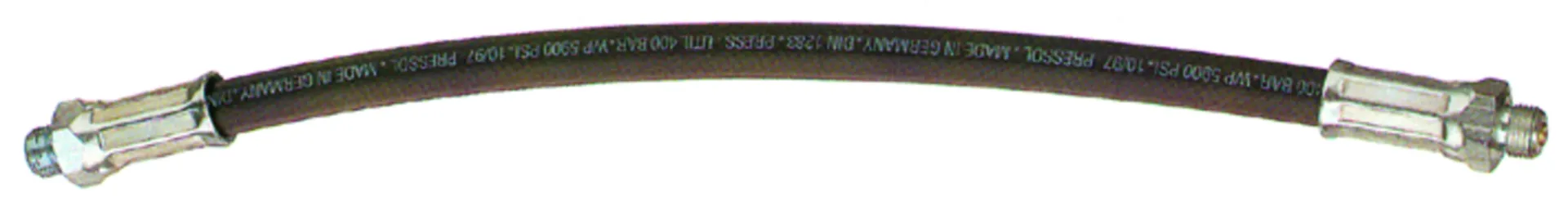 ALLONGE FLEXIBLE POUR POMPE A GRAISSE R 1/8 MALE 11X300 NO12755