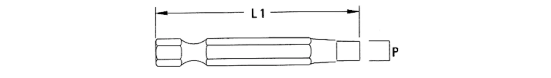Wera 868/4 Embout carré 1 x 50 mm (emmanchement hexagonal 1/4)