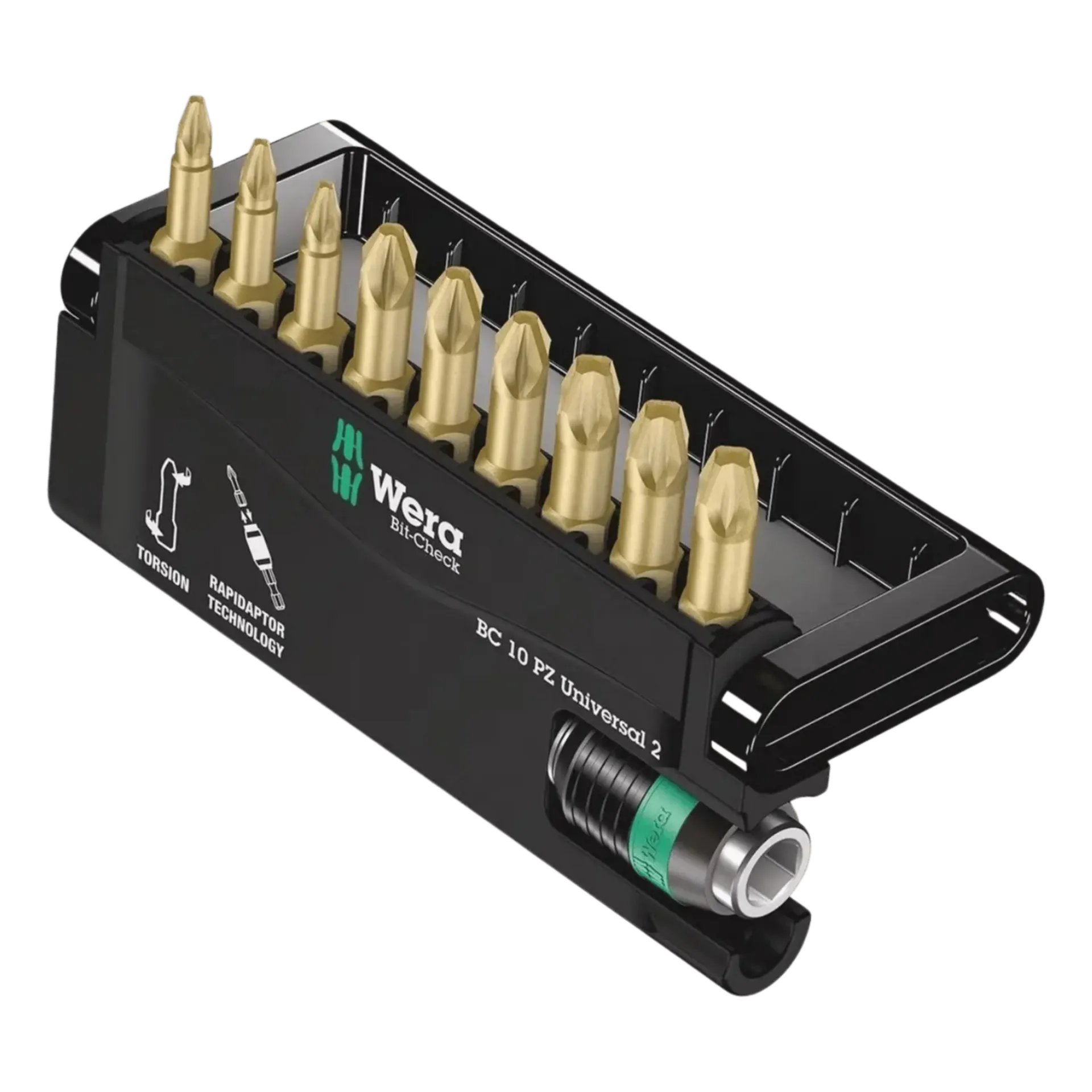 Magasin de bits (10 pièces) POZIDRIVE 8655-9/TH avec porte-embouts Rapidaptor