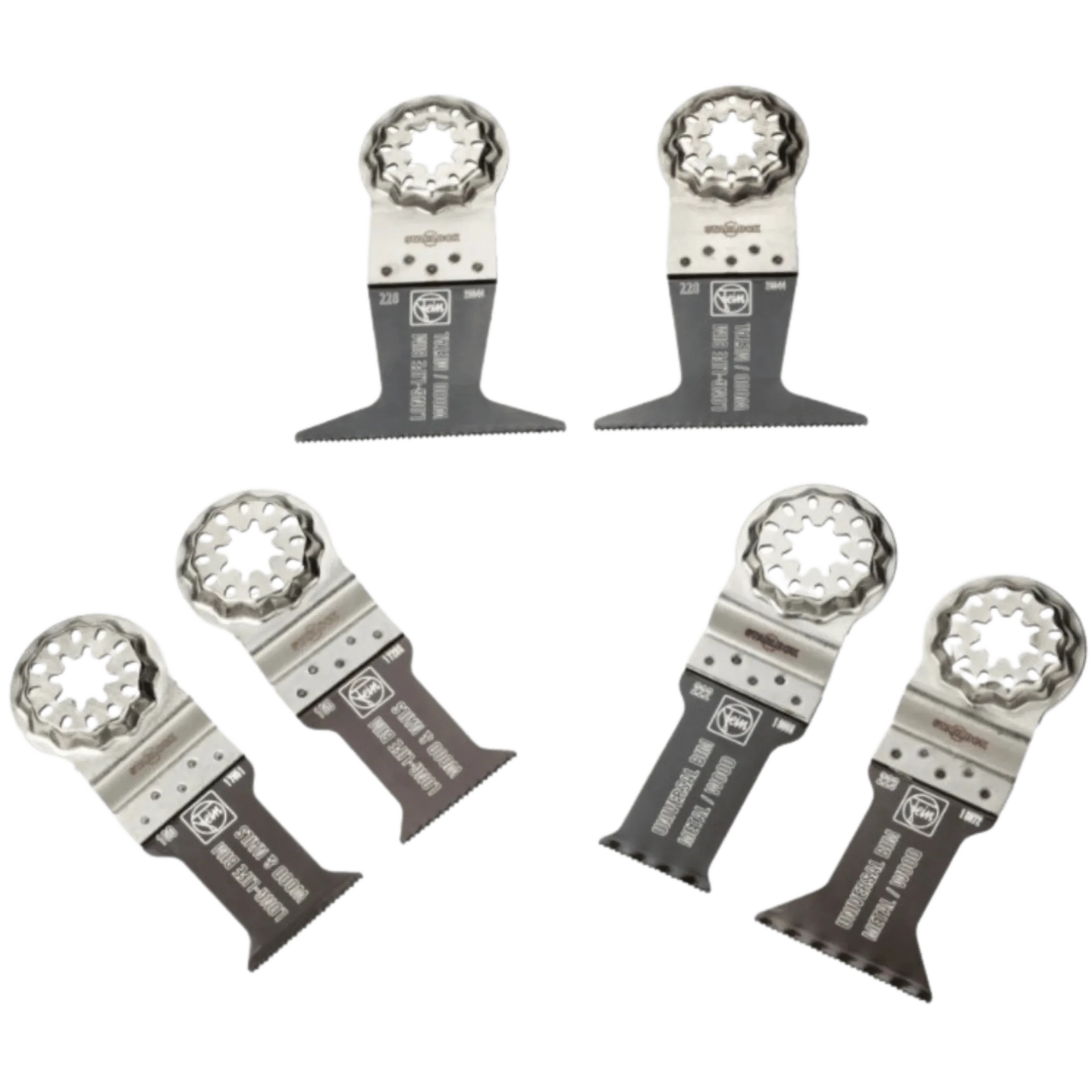 Coffret de lames Best of E-Cut Starlock, 6 pièces (bois & métal)