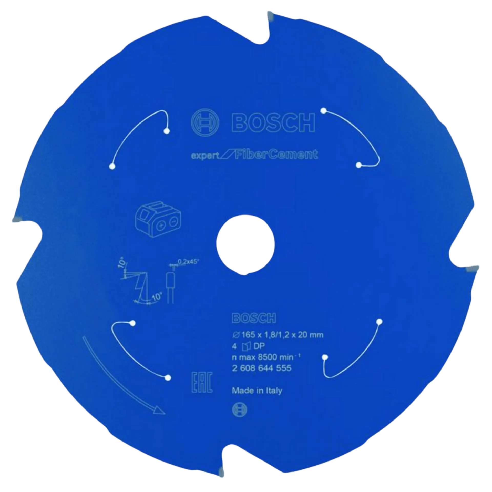 Cirkelzaagblad ø 165 x 1.8 x 20 mm z4 expert fiber cement
