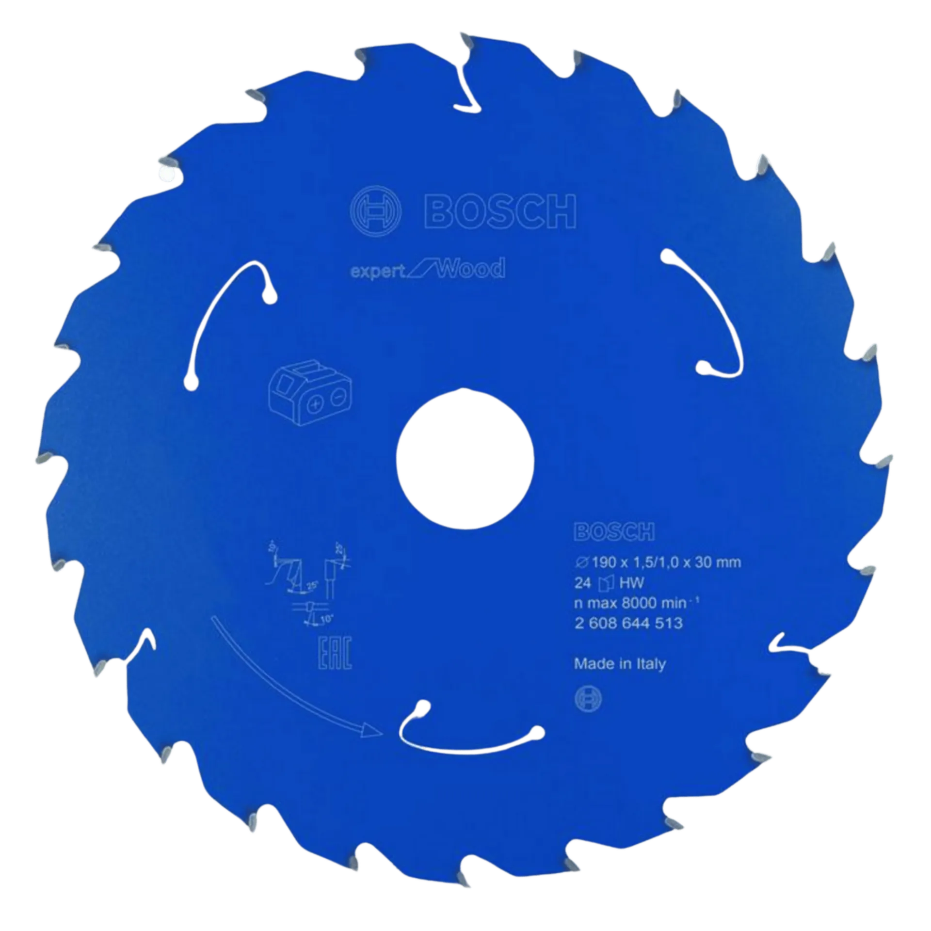 Cirkelzaagblad accu expert for wood 190 x 30 x 1.5/1X24T - 2608644513